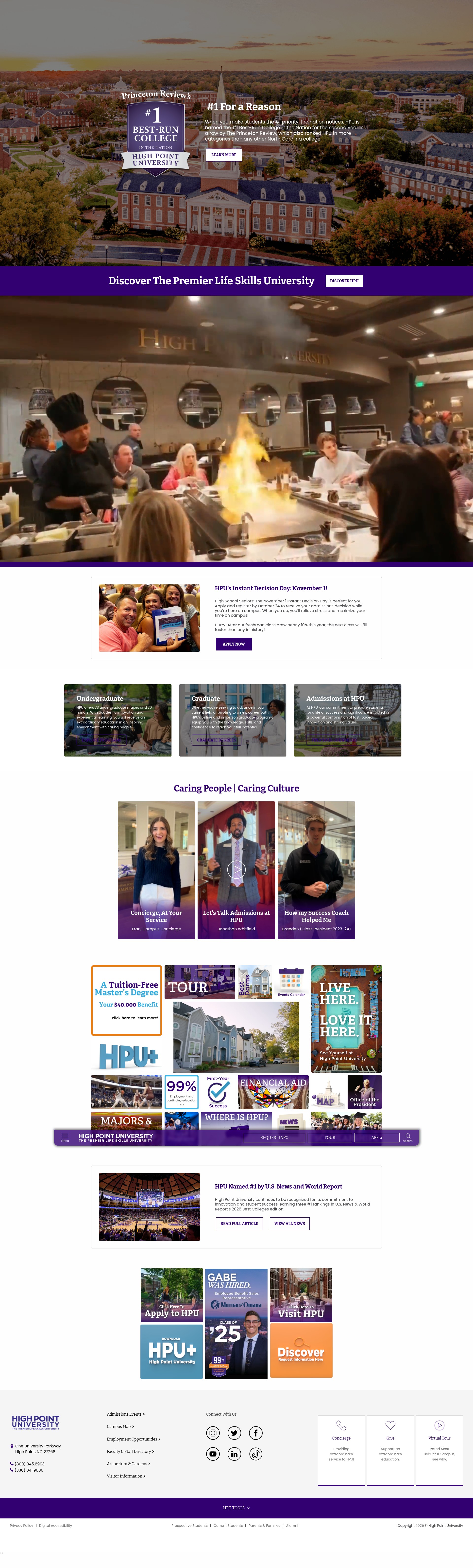 Screenshot of www.highpoint.edu