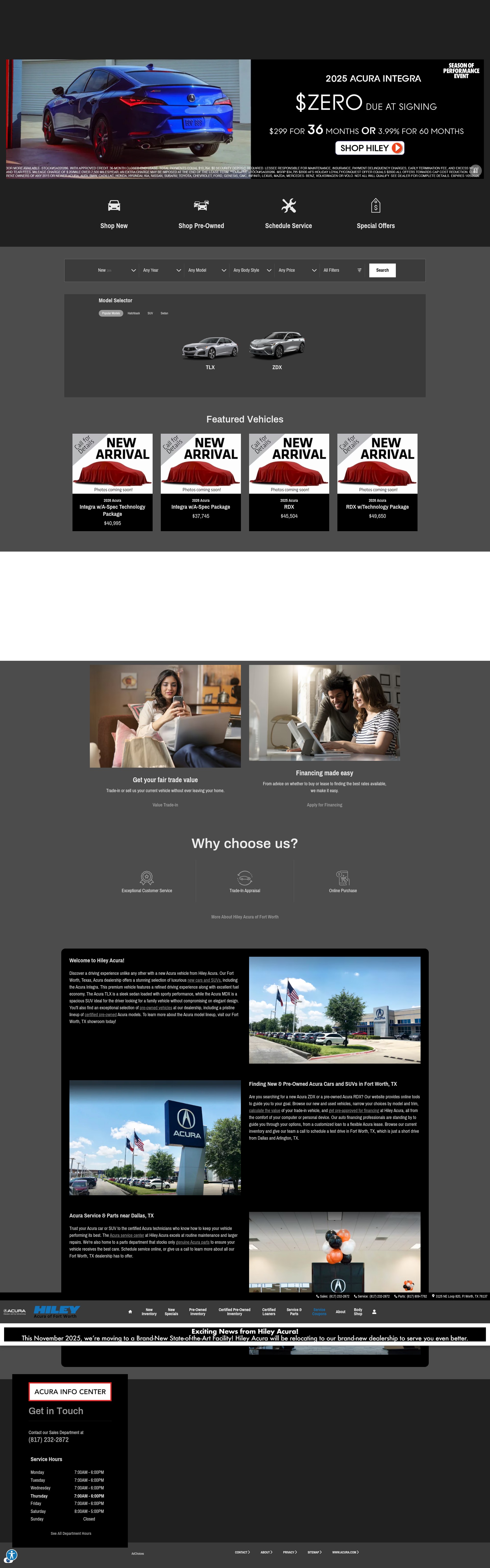 Screenshot of www.hileyacura.com