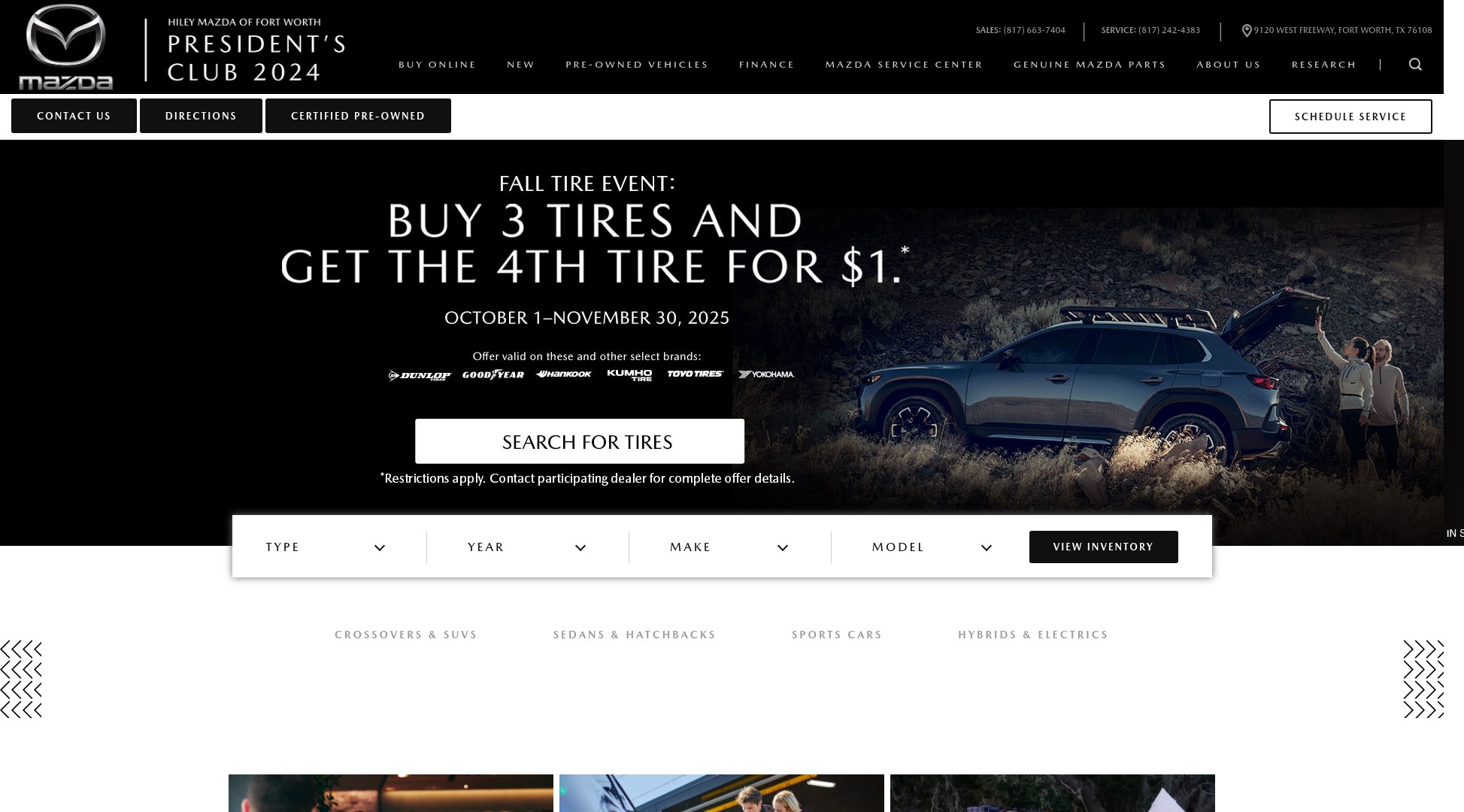 Screenshot of www.hileymazdafortworth.com