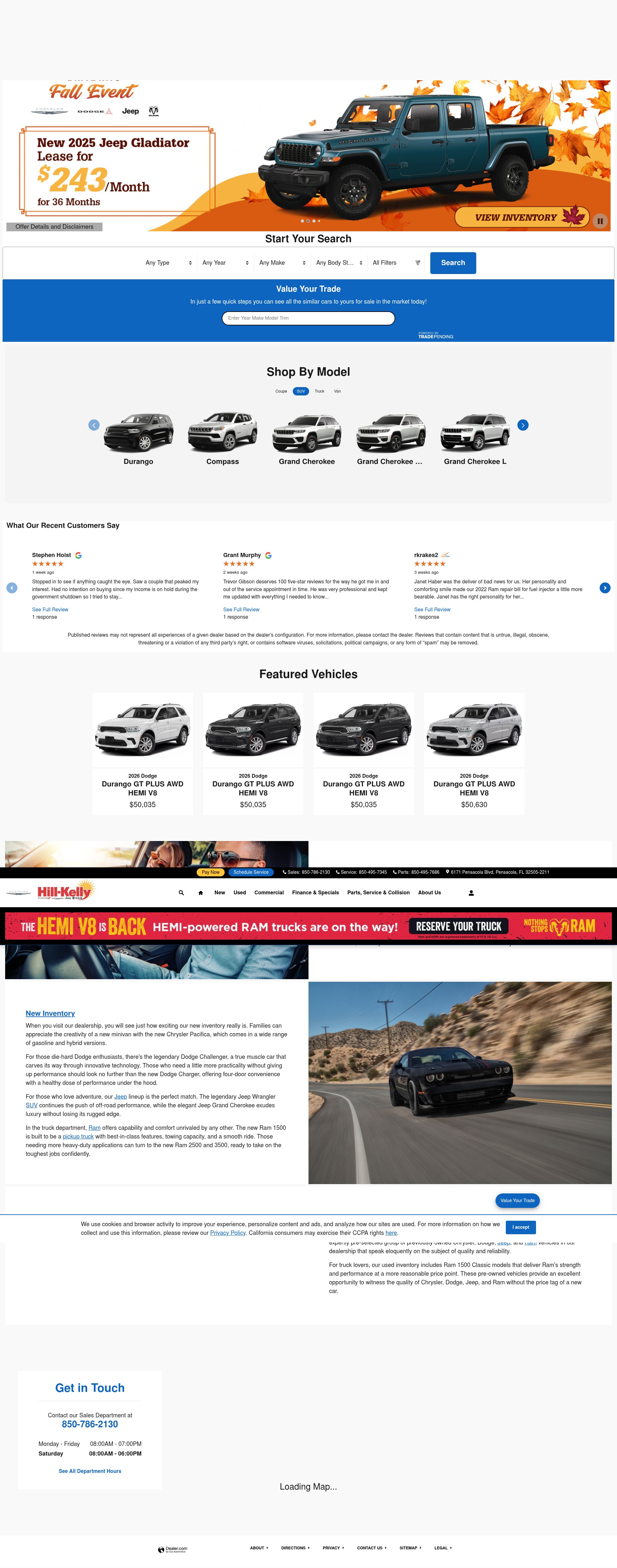 Screenshot of www.hillkellydodge.com