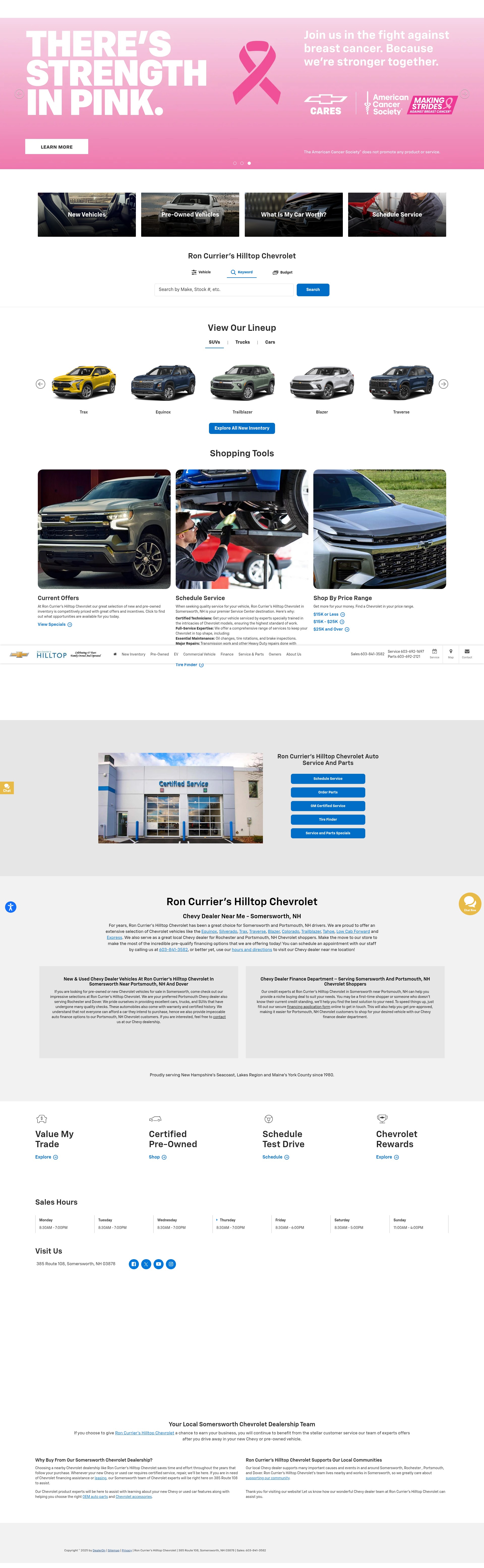 Screenshot of www.hilltopchevy.com