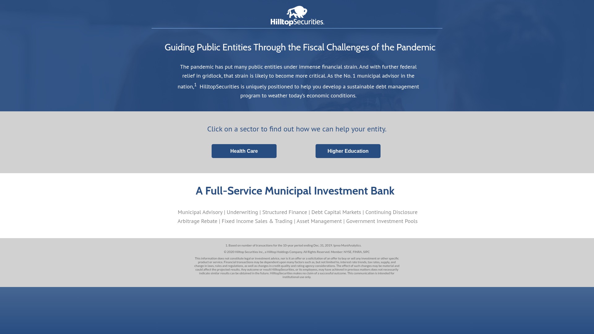 Screenshot of www.hilltopsecuritiessolutions.com