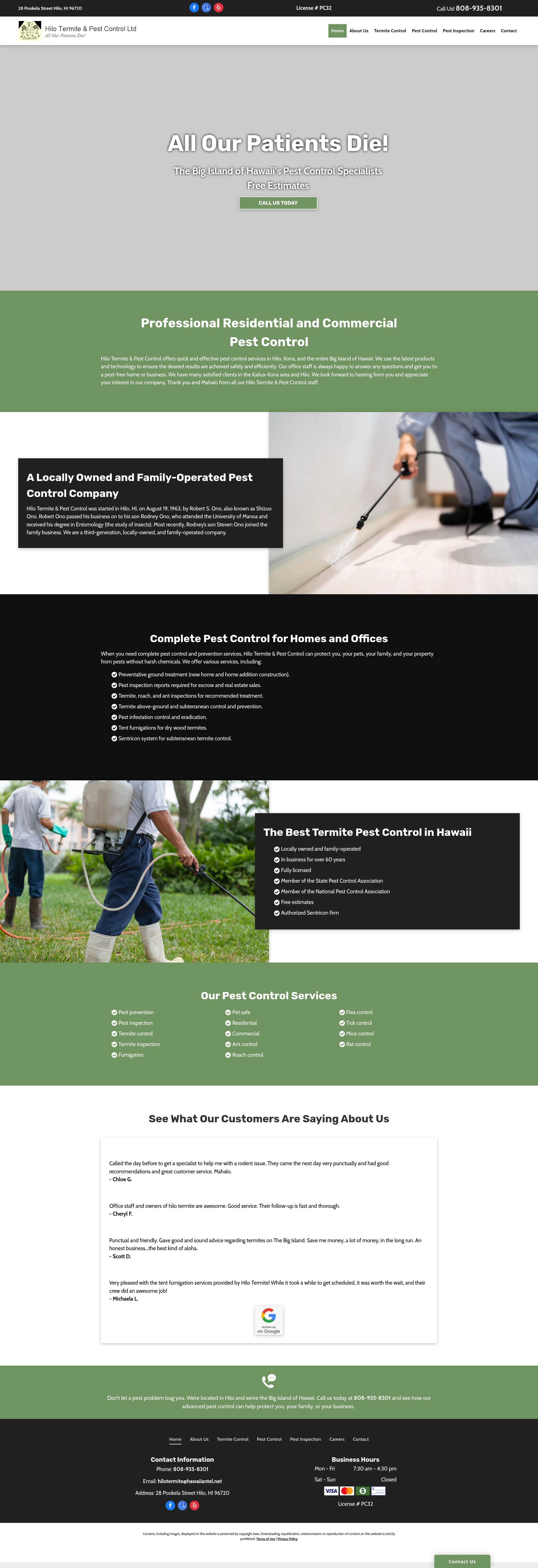 Screenshot of www.hilotermiteandpesthi.com