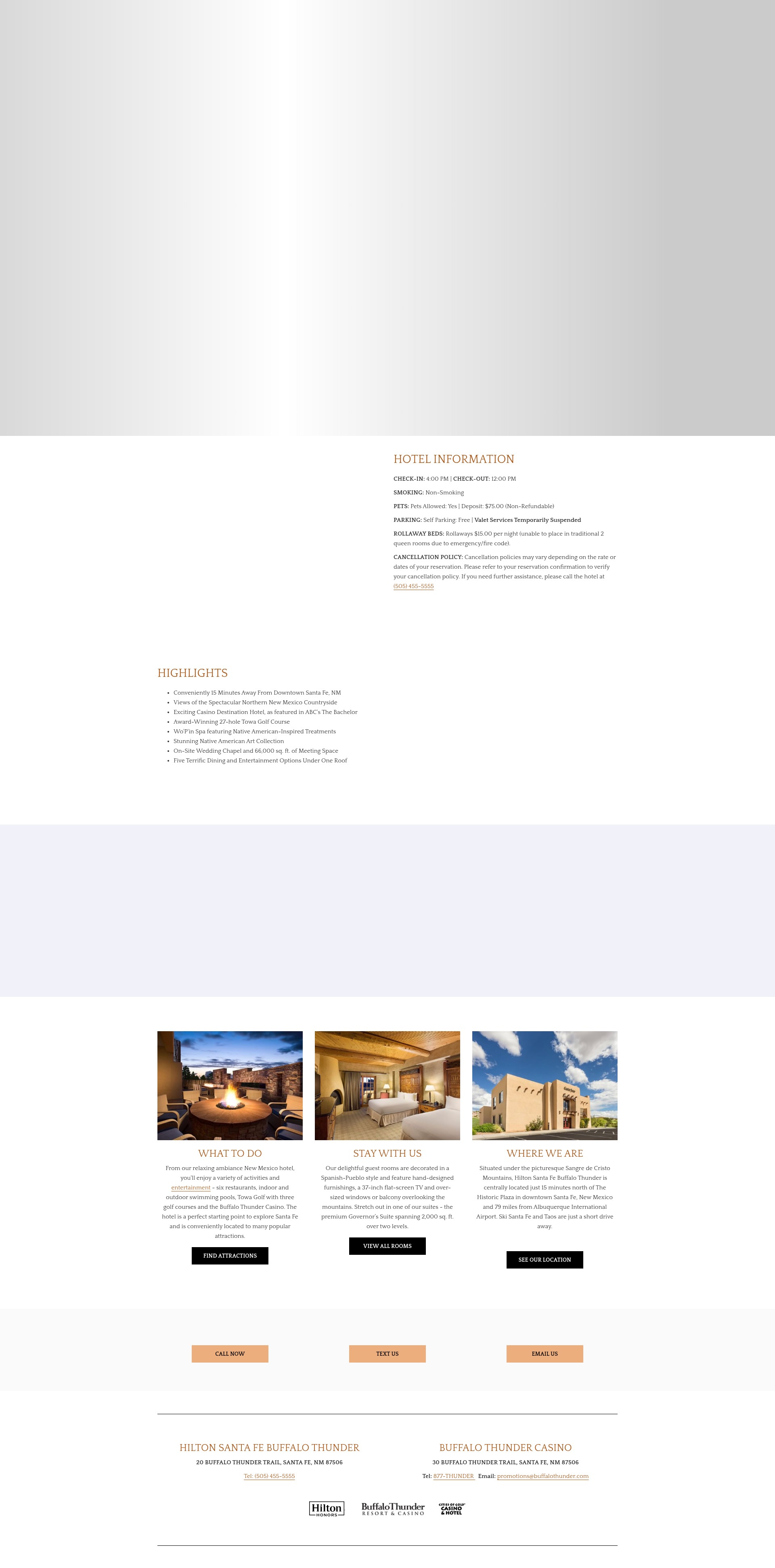 Screenshot of www.hiltonbuffalothunder.com