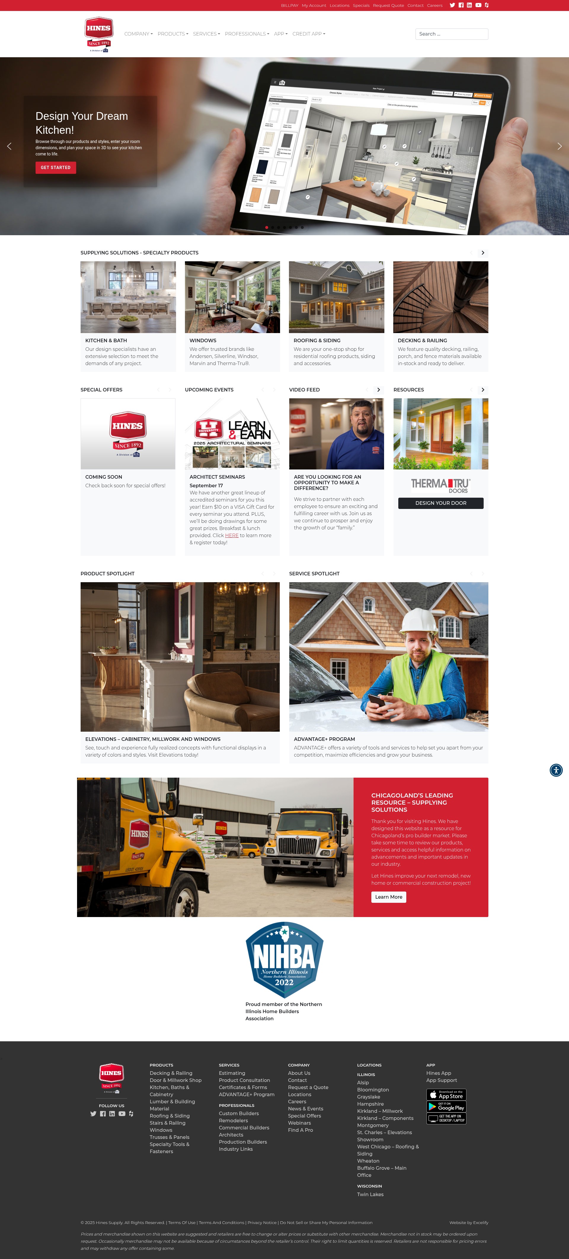 Screenshot of www.hinessupply.com