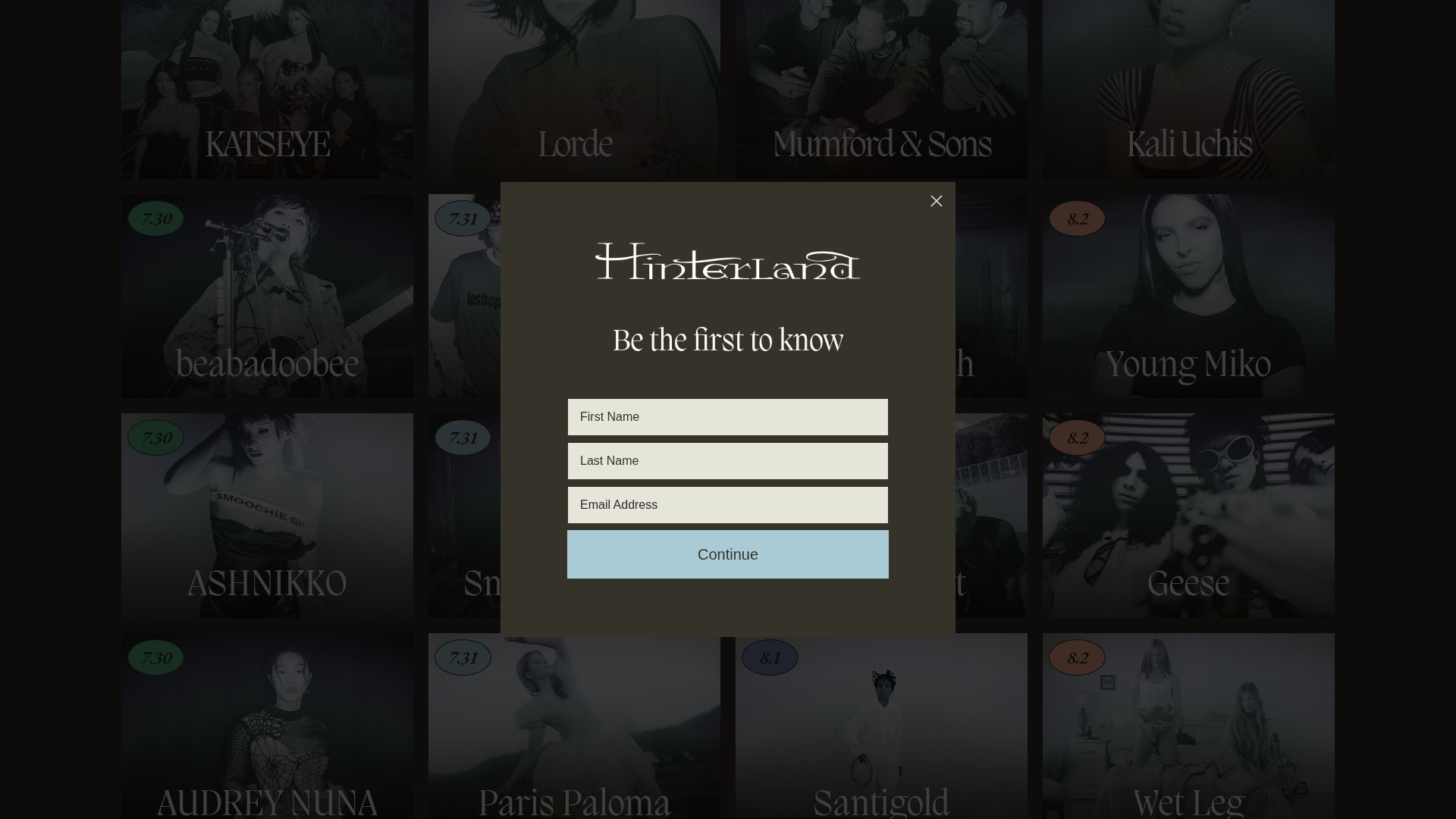 Screenshot of www.hinterlandiowa.com