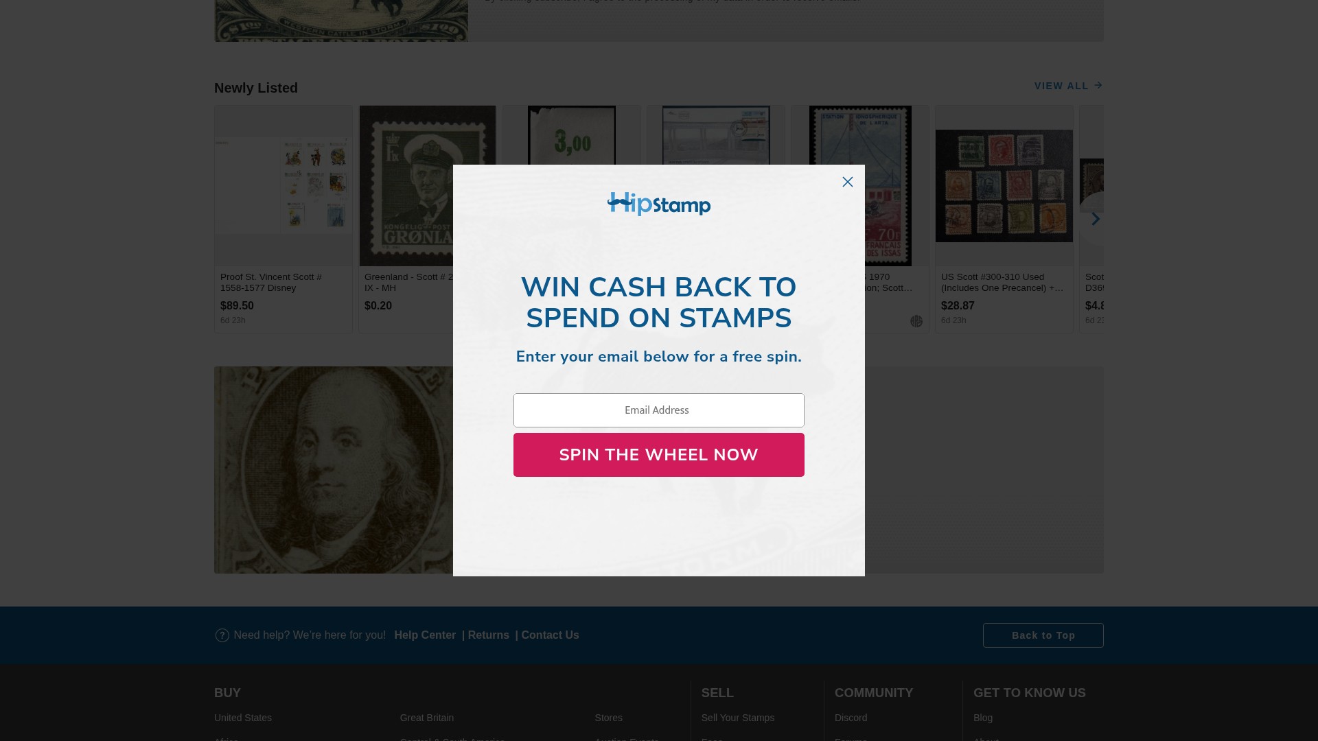Screenshot of www.hipstamp.com