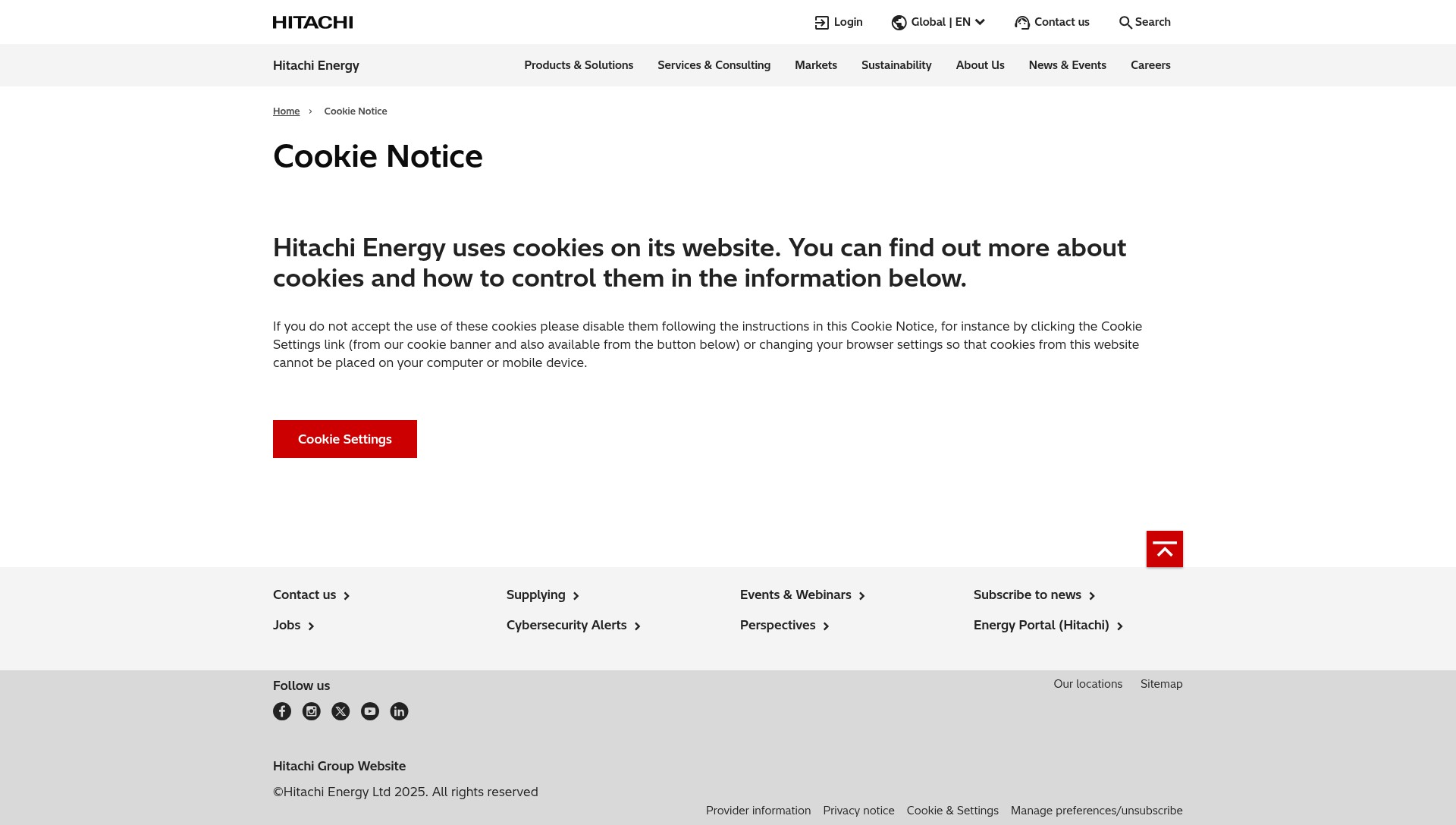 Screenshot of www.hitachienergy.com