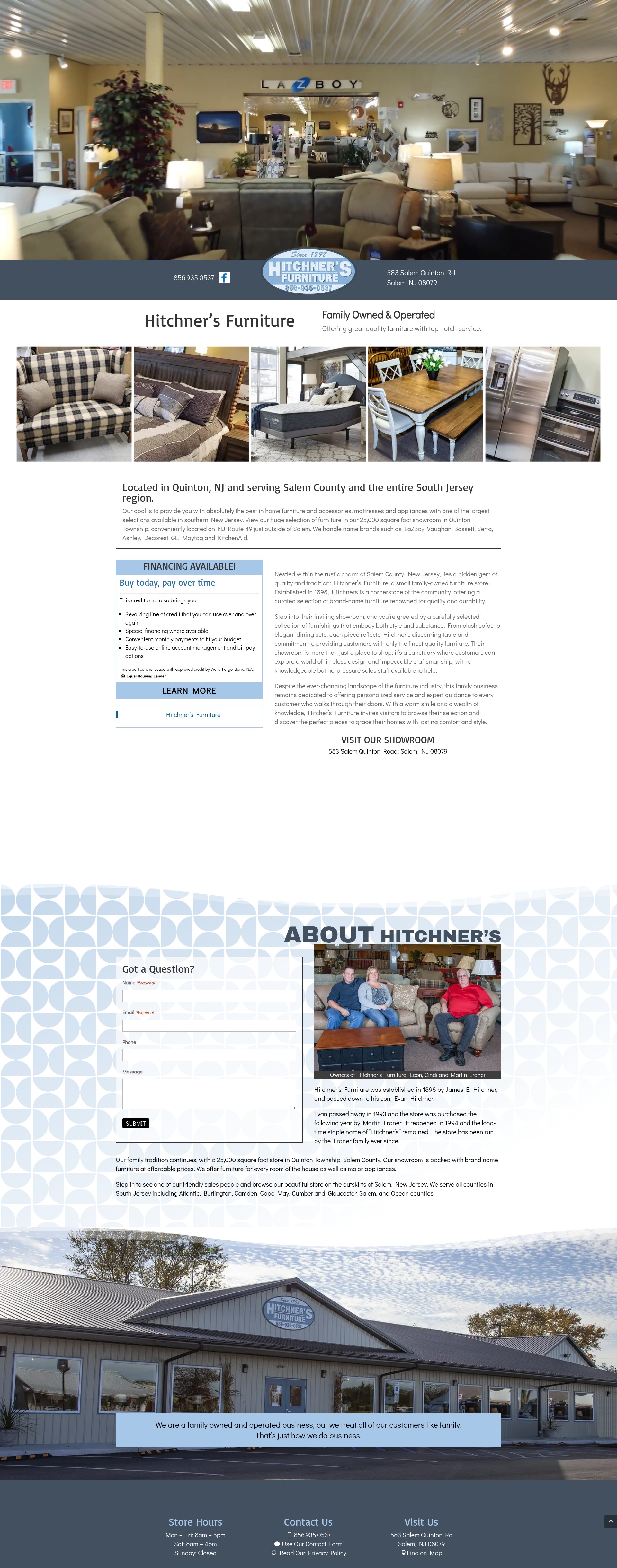 Screenshot of www.hitchnersfurniture.com