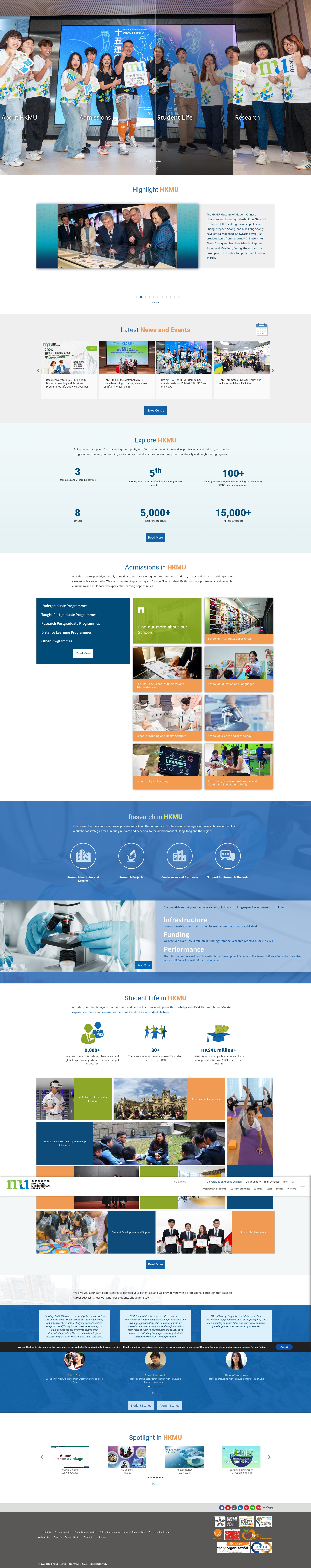 Screenshot of www.hkmu.edu.hk