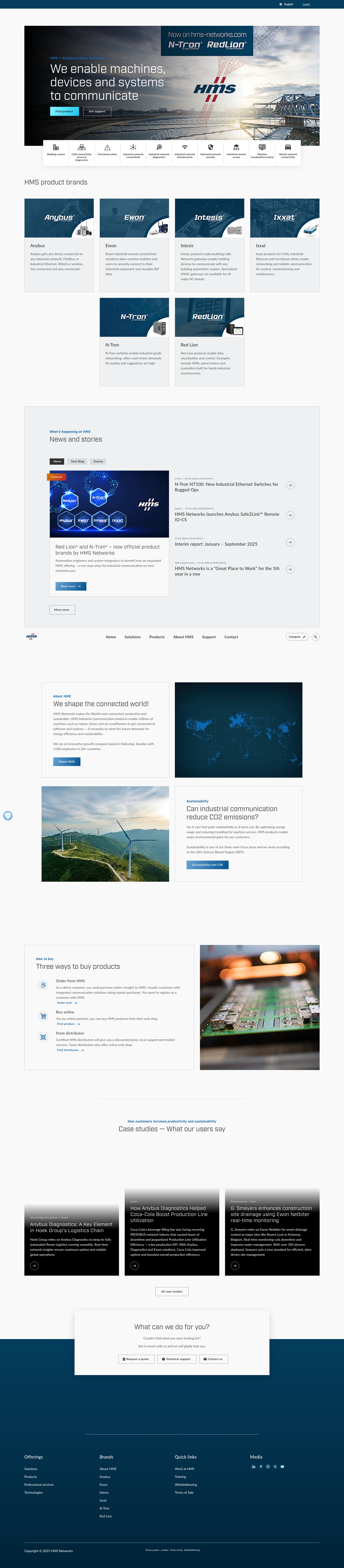 Screenshot of www.hms-networks.com
