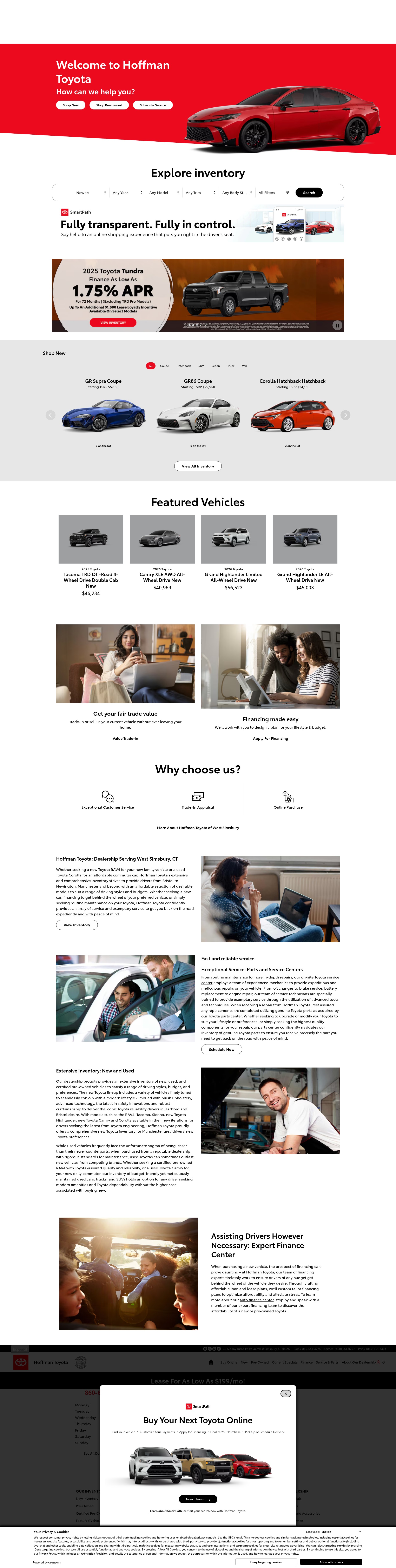 Screenshot of www.hoffmantoyota.com