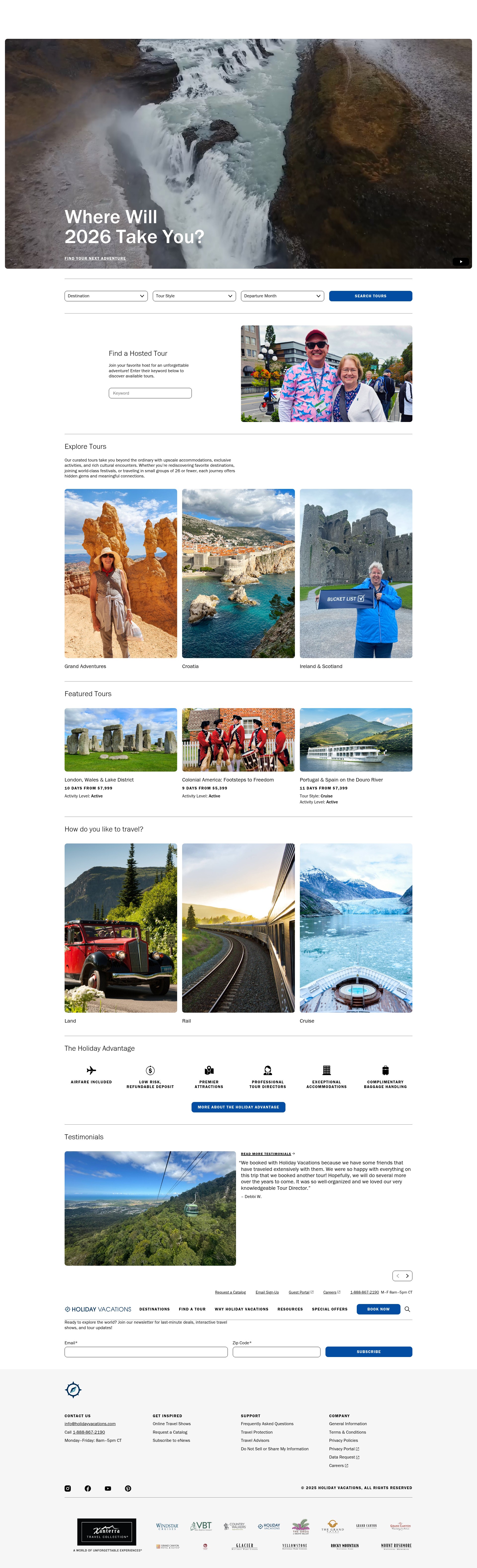 Screenshot of www.holidayvacations.com