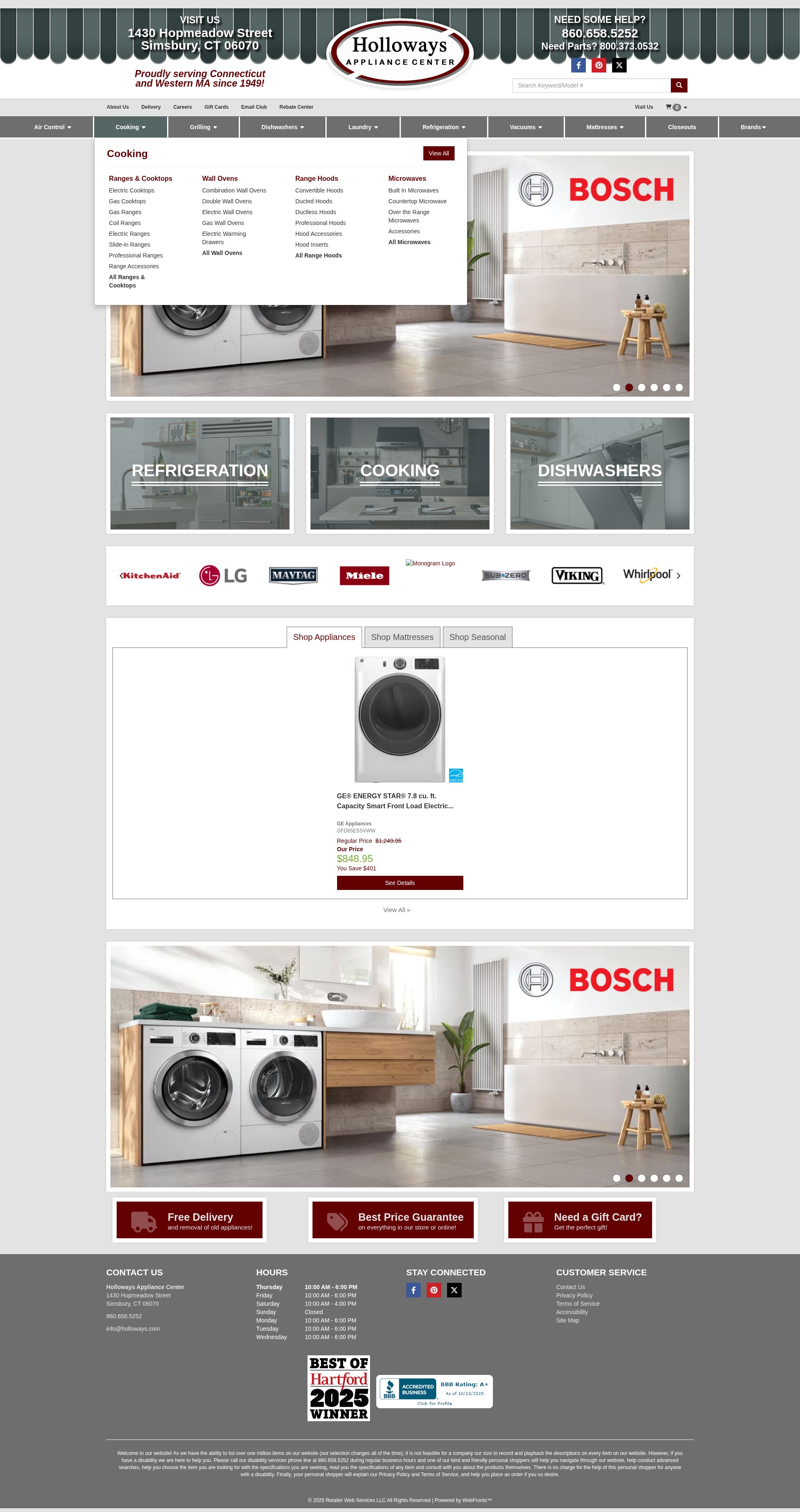 Screenshot of www.holloways.com