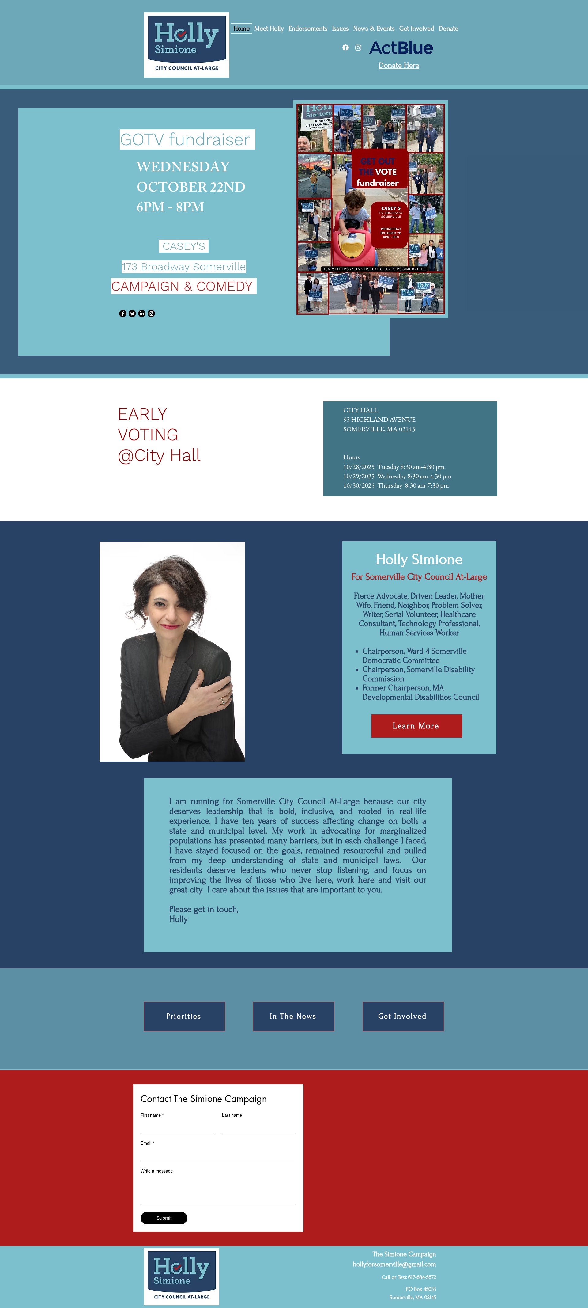 Screenshot of www.hollyforsomerville.com