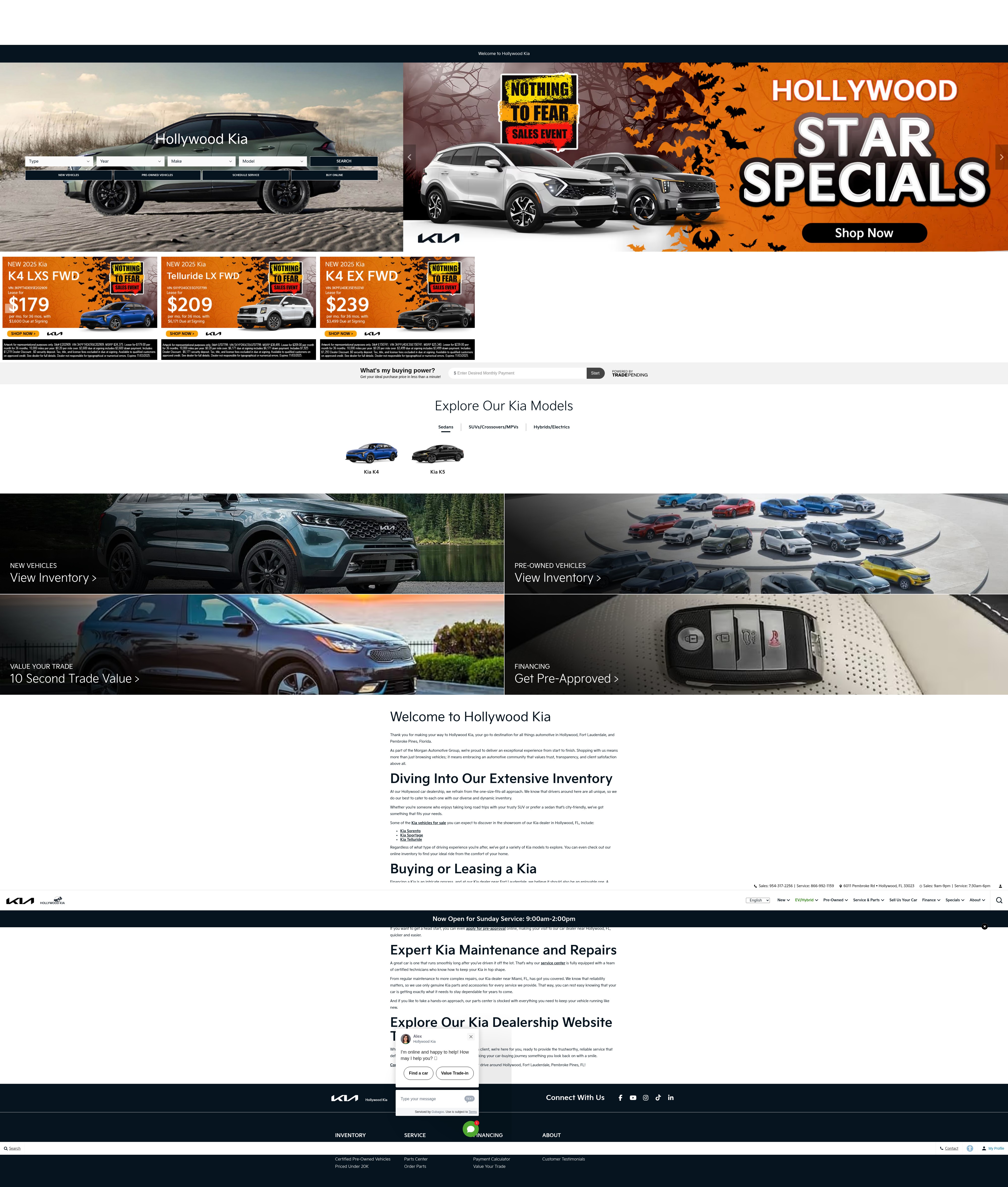 Screenshot of www.hollywoodkia.com