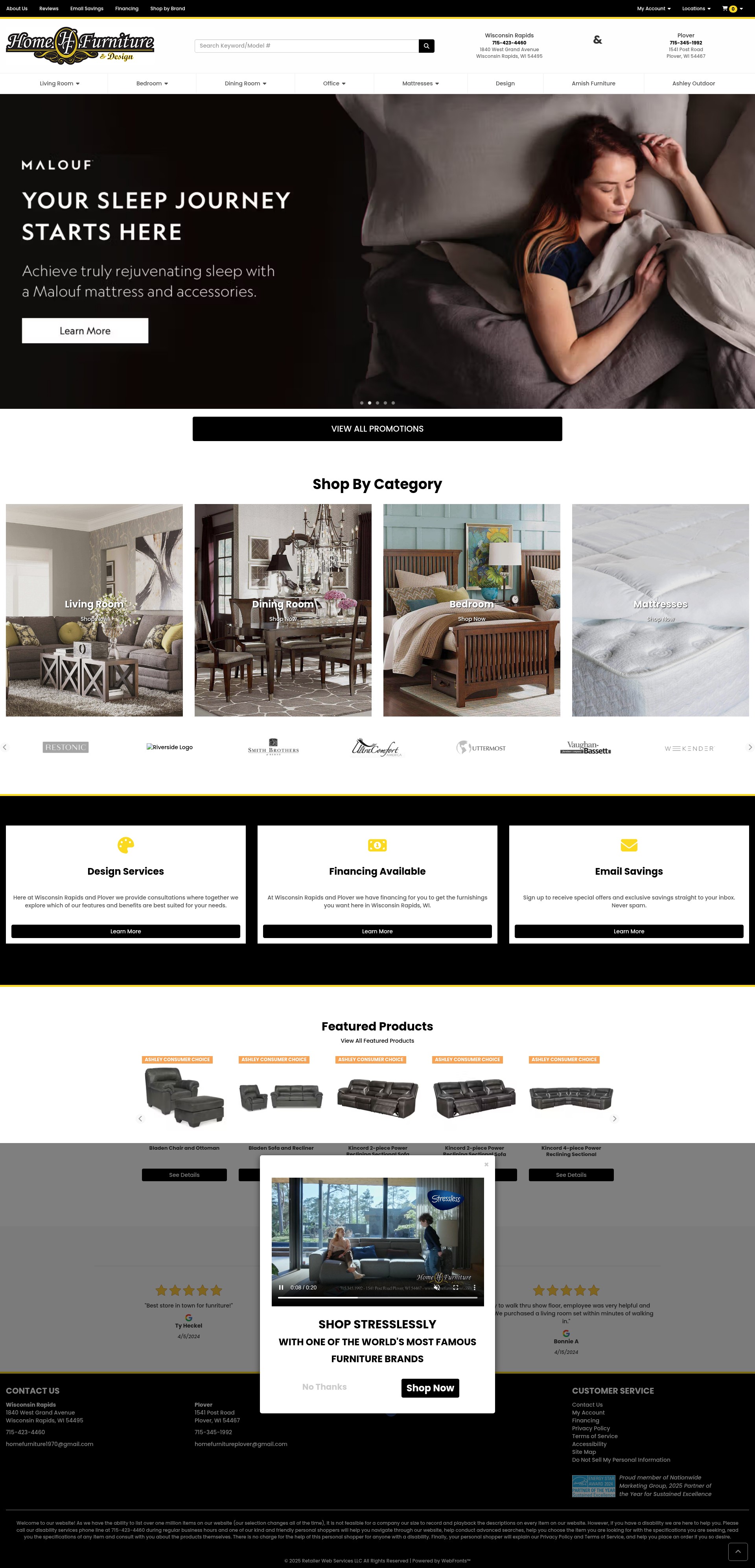 Screenshot of www.homefurniturewi.com