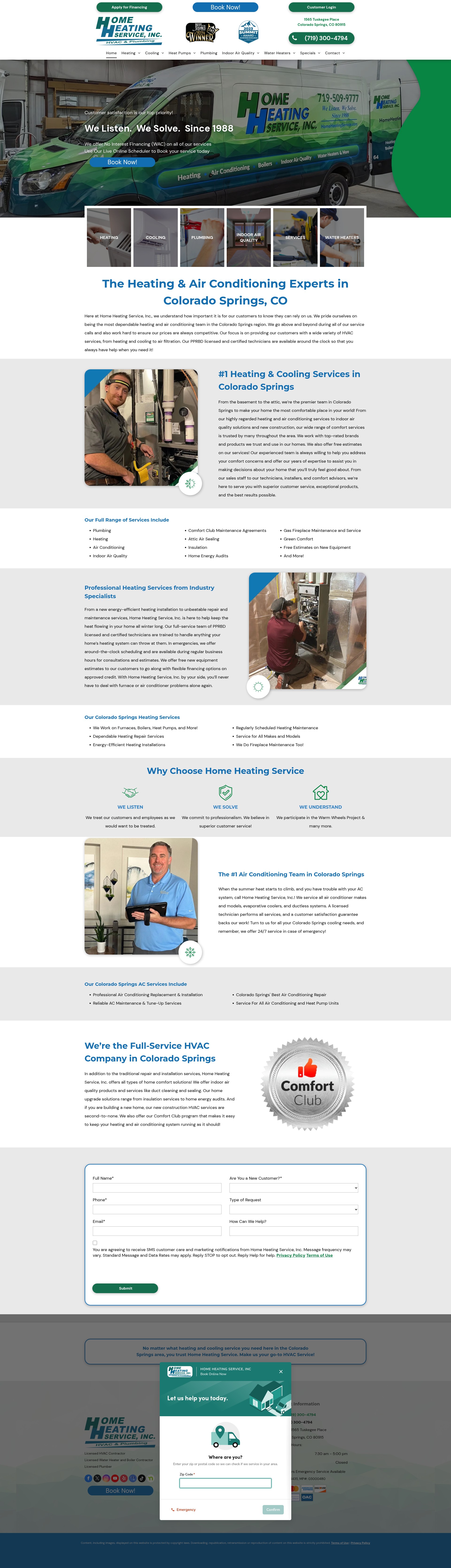 Screenshot of www.homeheatingservice.com