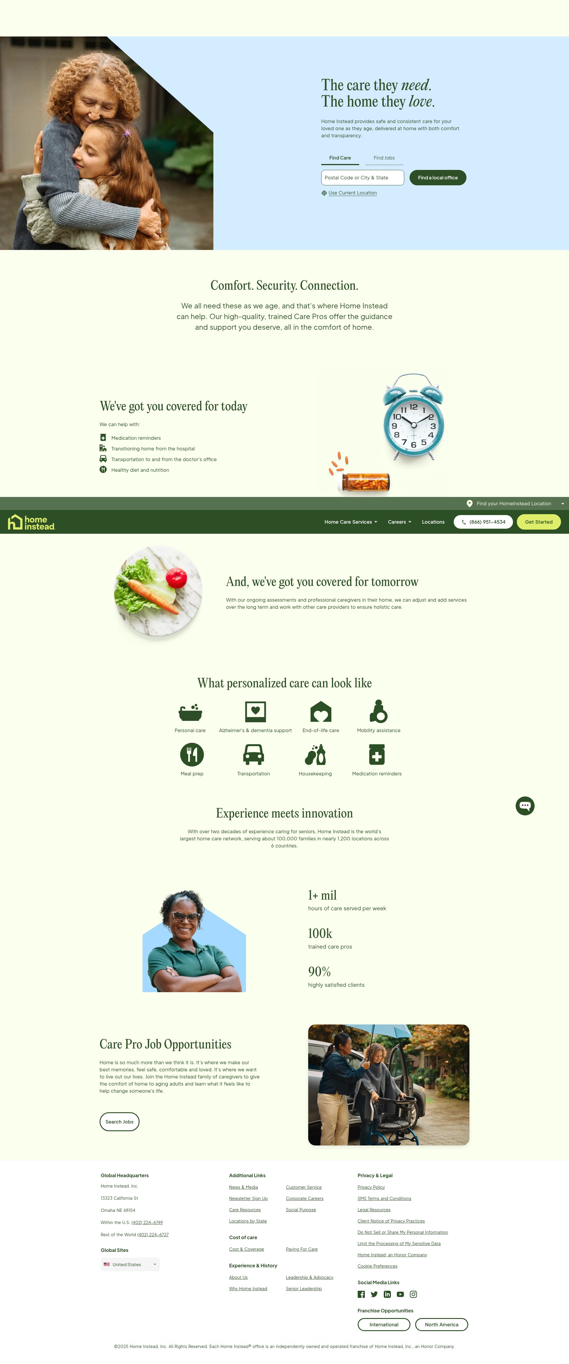 Screenshot of www.homeinstead.com