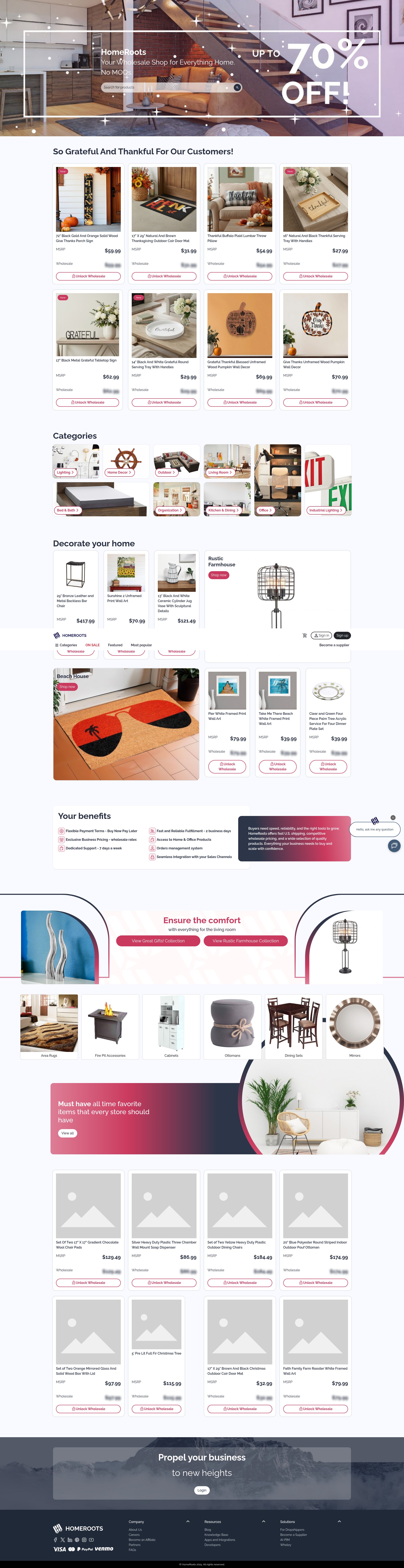 Screenshot of www.homeroots.co