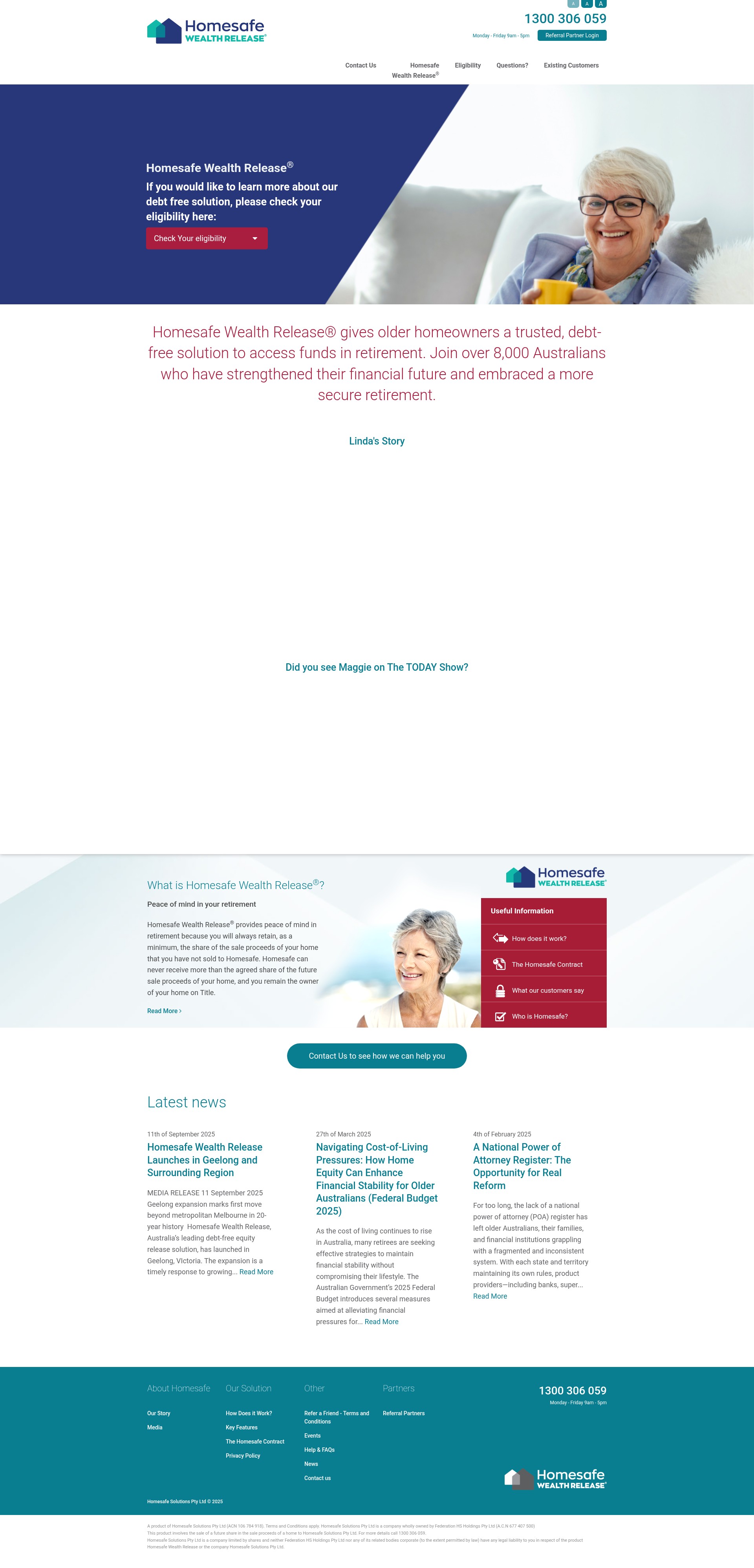 Screenshot of www.homesafe.com.au