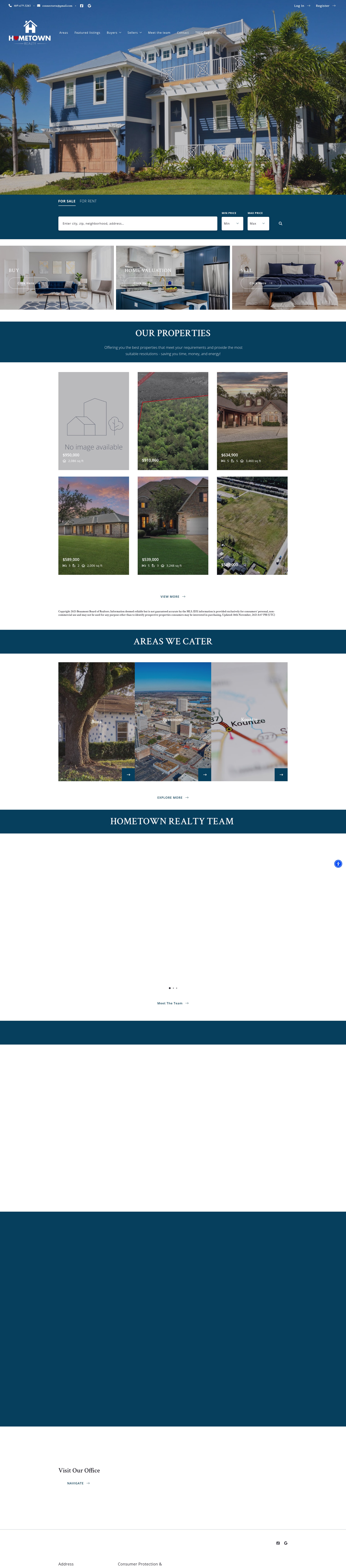 Screenshot of www.hometownrealty.net