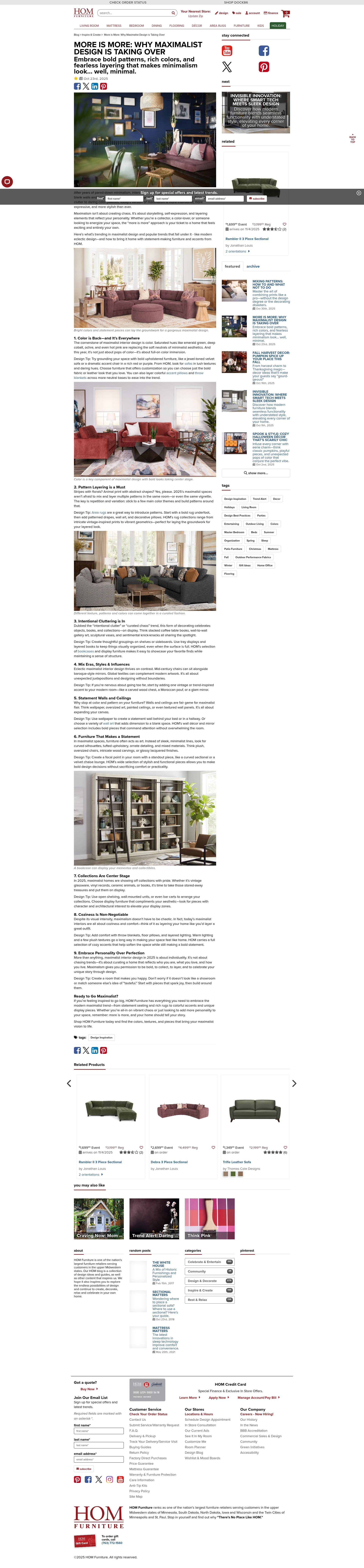 Screenshot of www.homfurniture.com