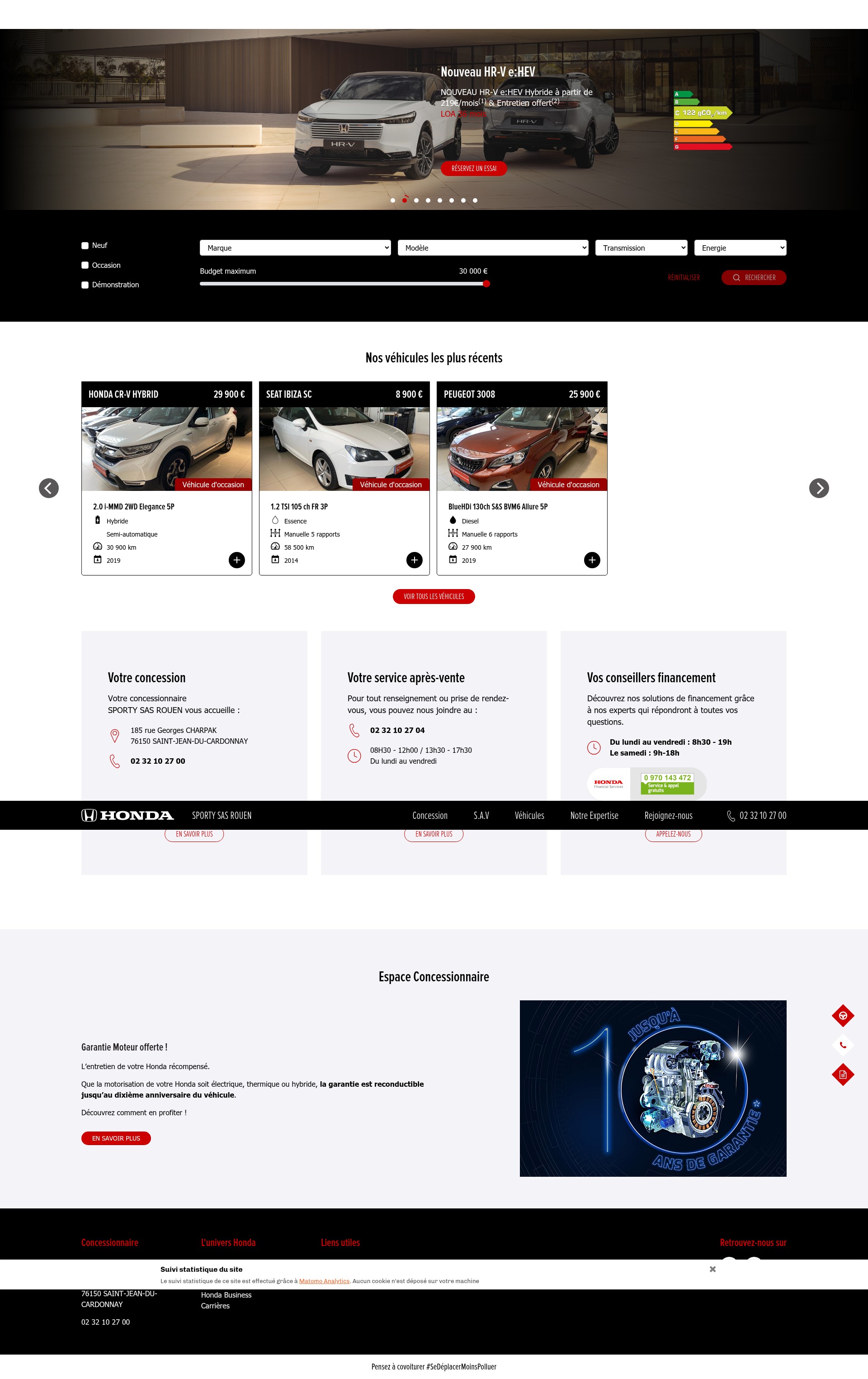 Screenshot of www.honda-rouen.com