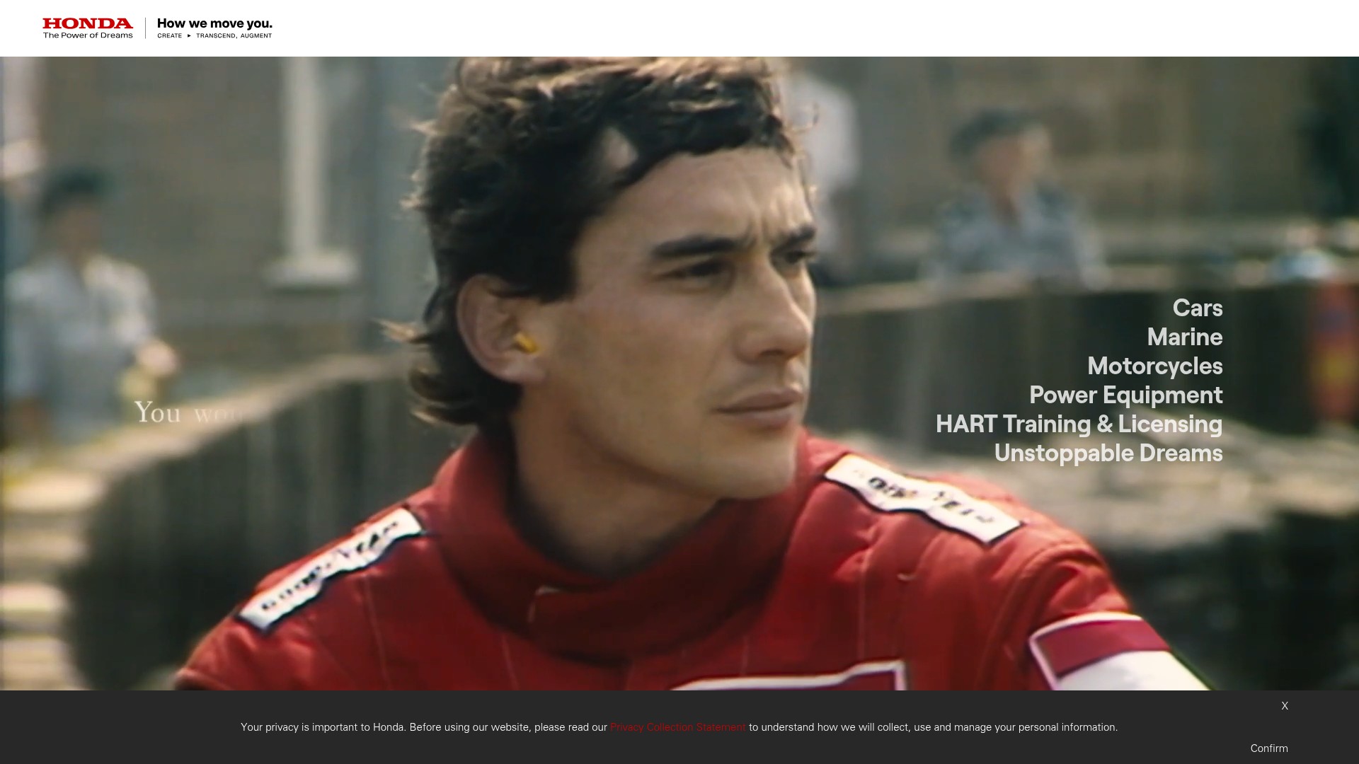 Screenshot of www.honda.com.au