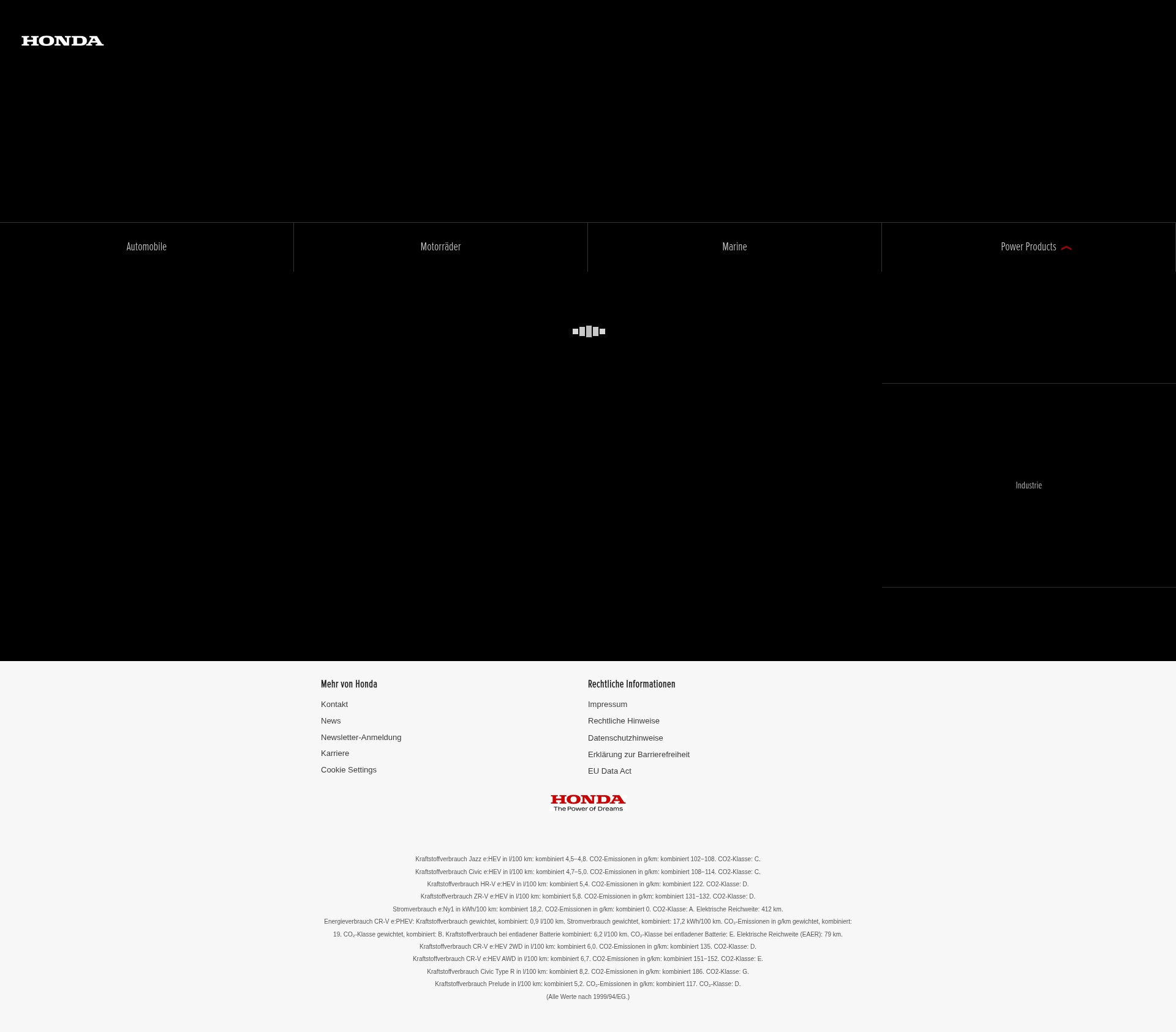 Screenshot of www.honda.de
