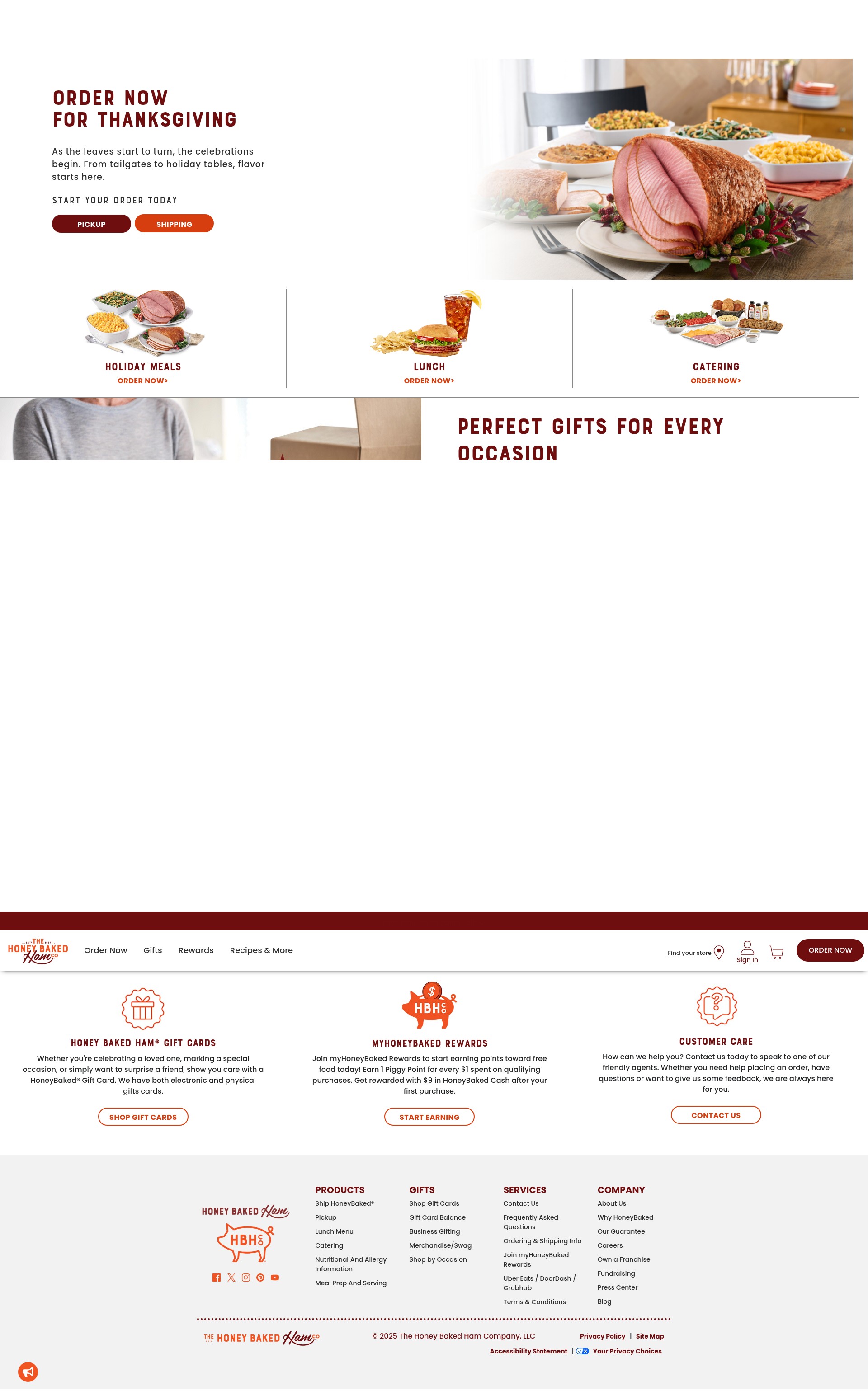 Screenshot of www.honeybaked.com