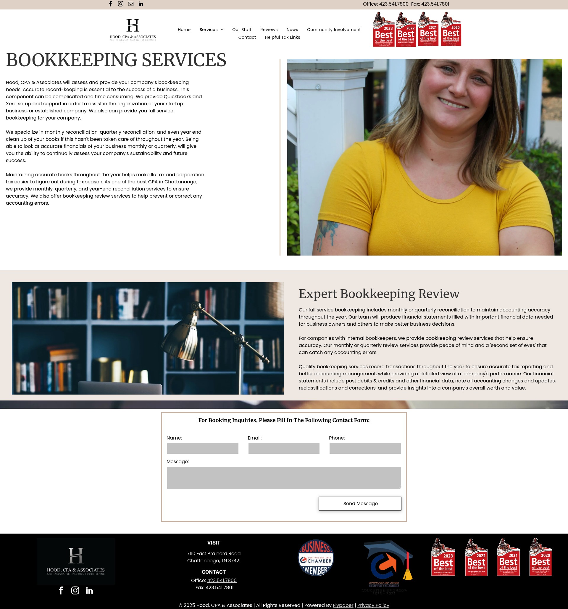 Screenshot of www.hoodaccounting.com