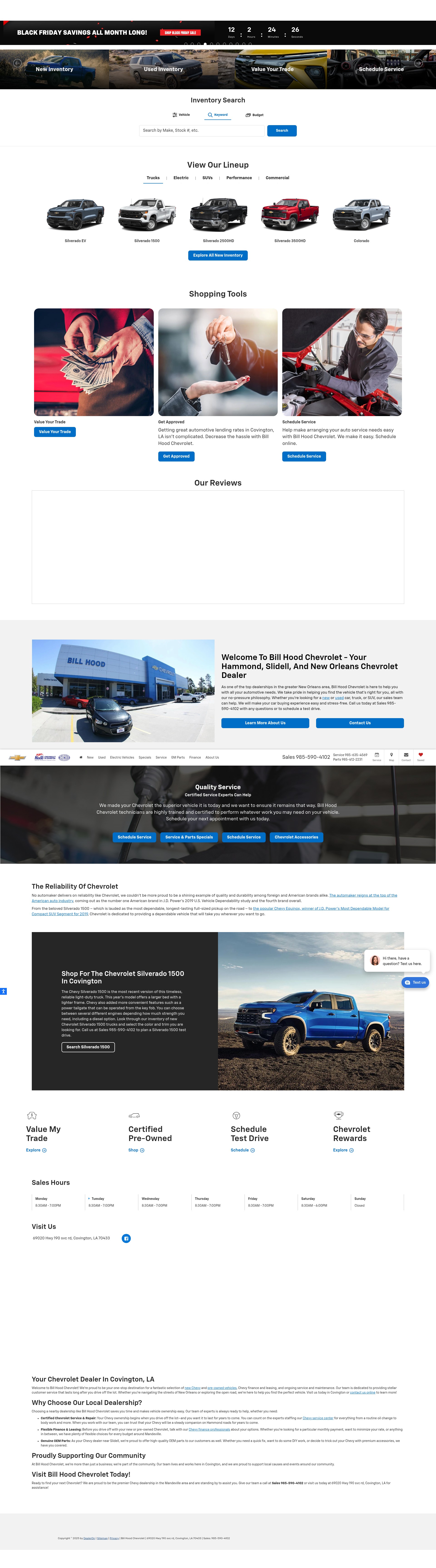 Screenshot of www.hoodchevy.com