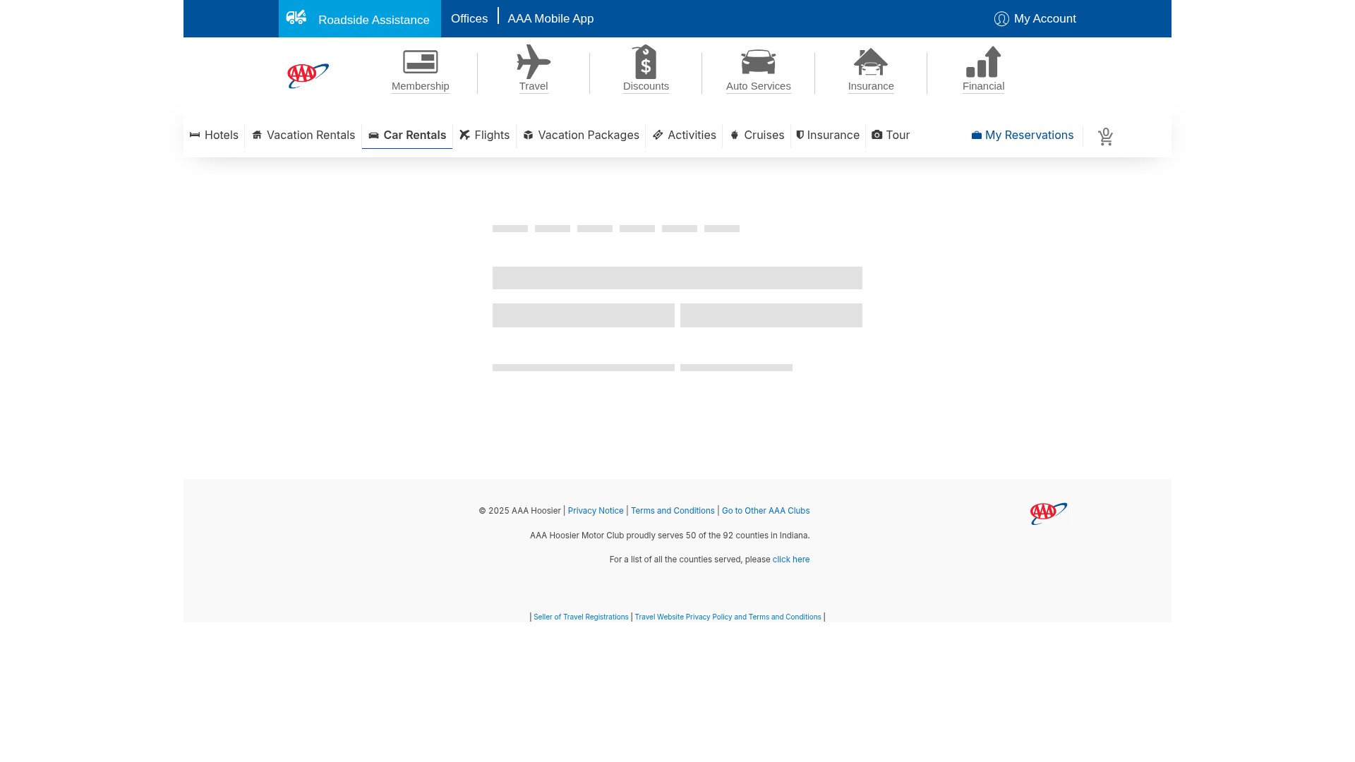 Screenshot of www.hoosier.aaa.com