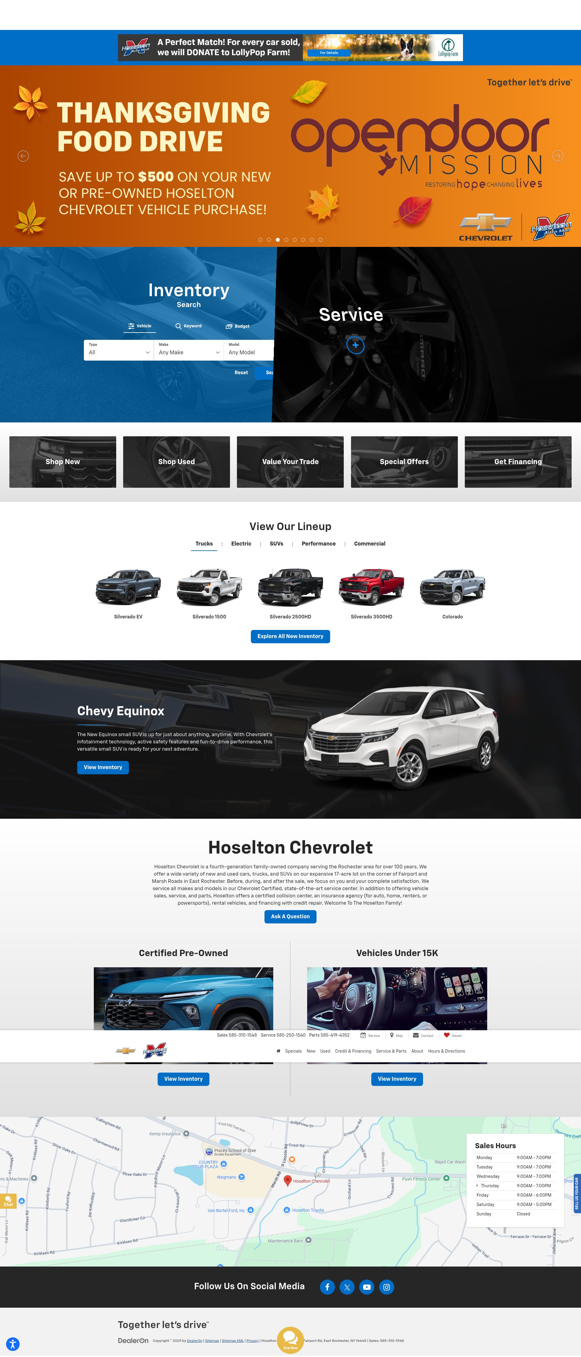 Screenshot of www.hoseltonchevrolet.com