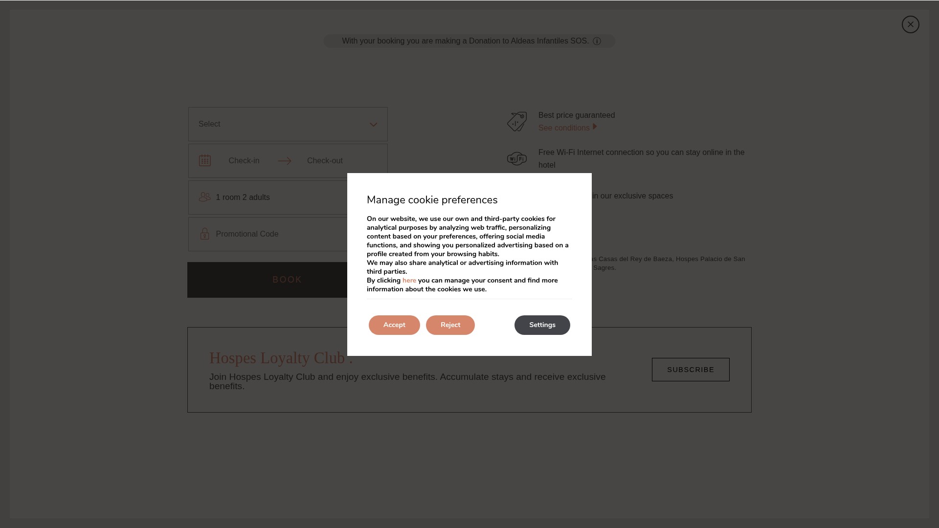 Screenshot of www.hospes.com