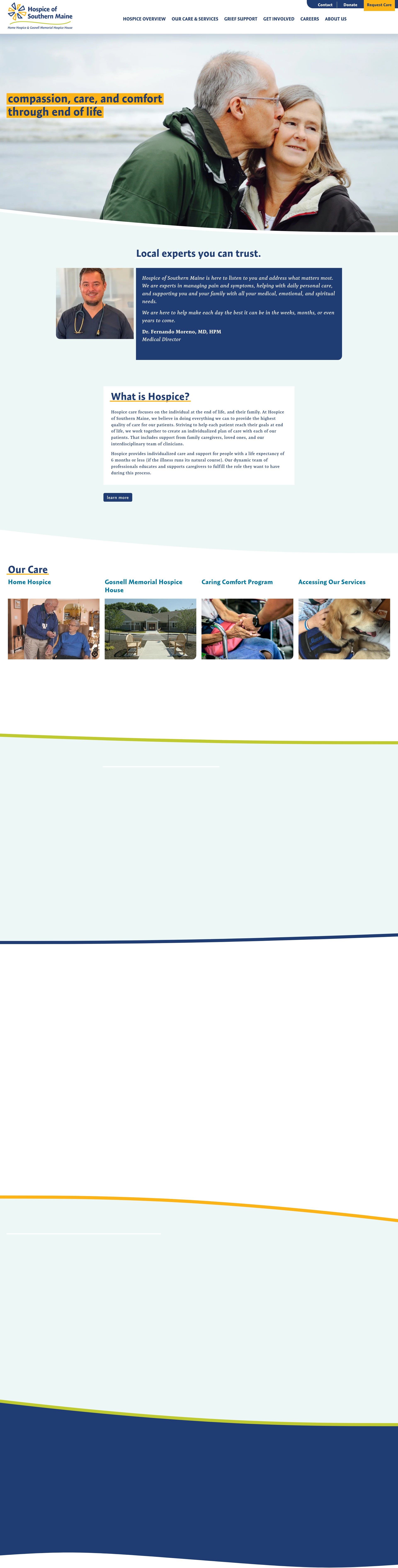 Screenshot of www.hospiceofsouthernmaine.org