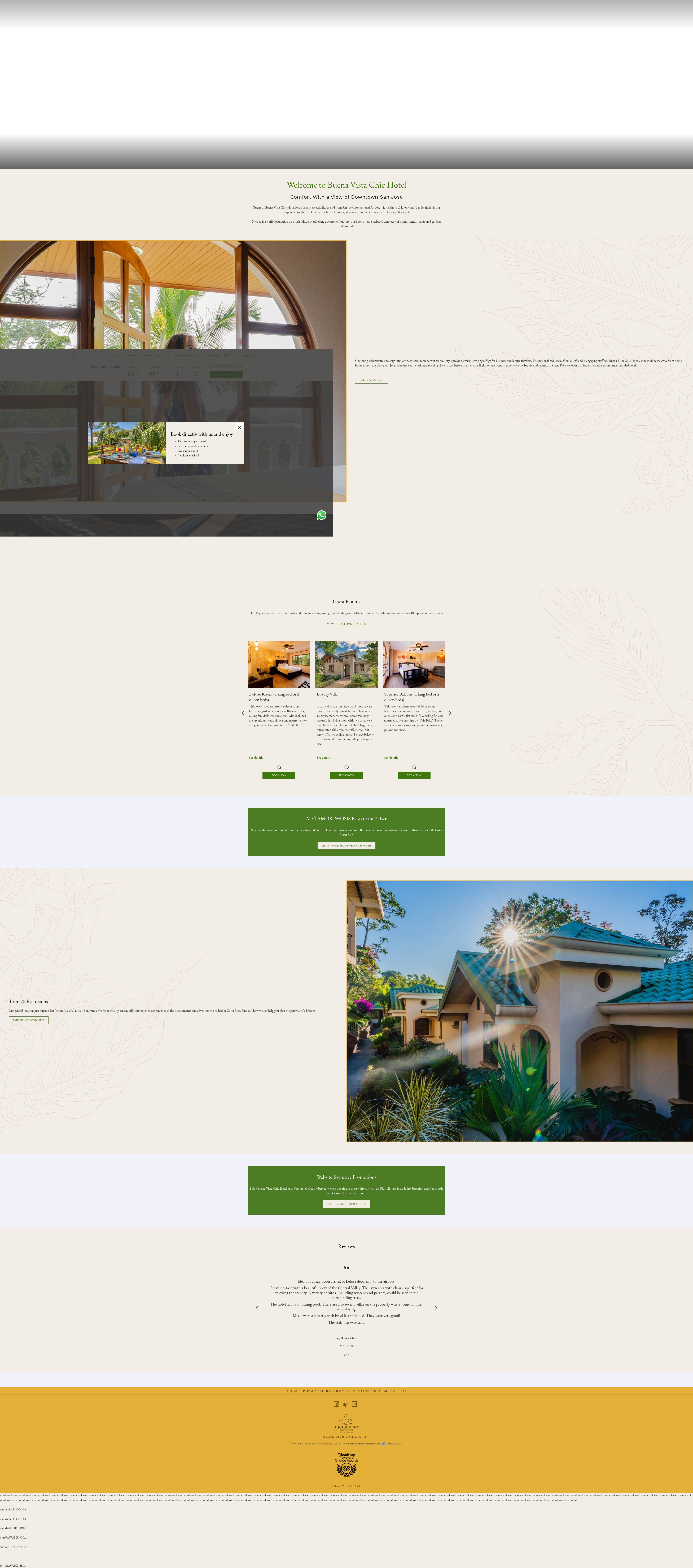 Screenshot of www.hotelbuenavistacr.com