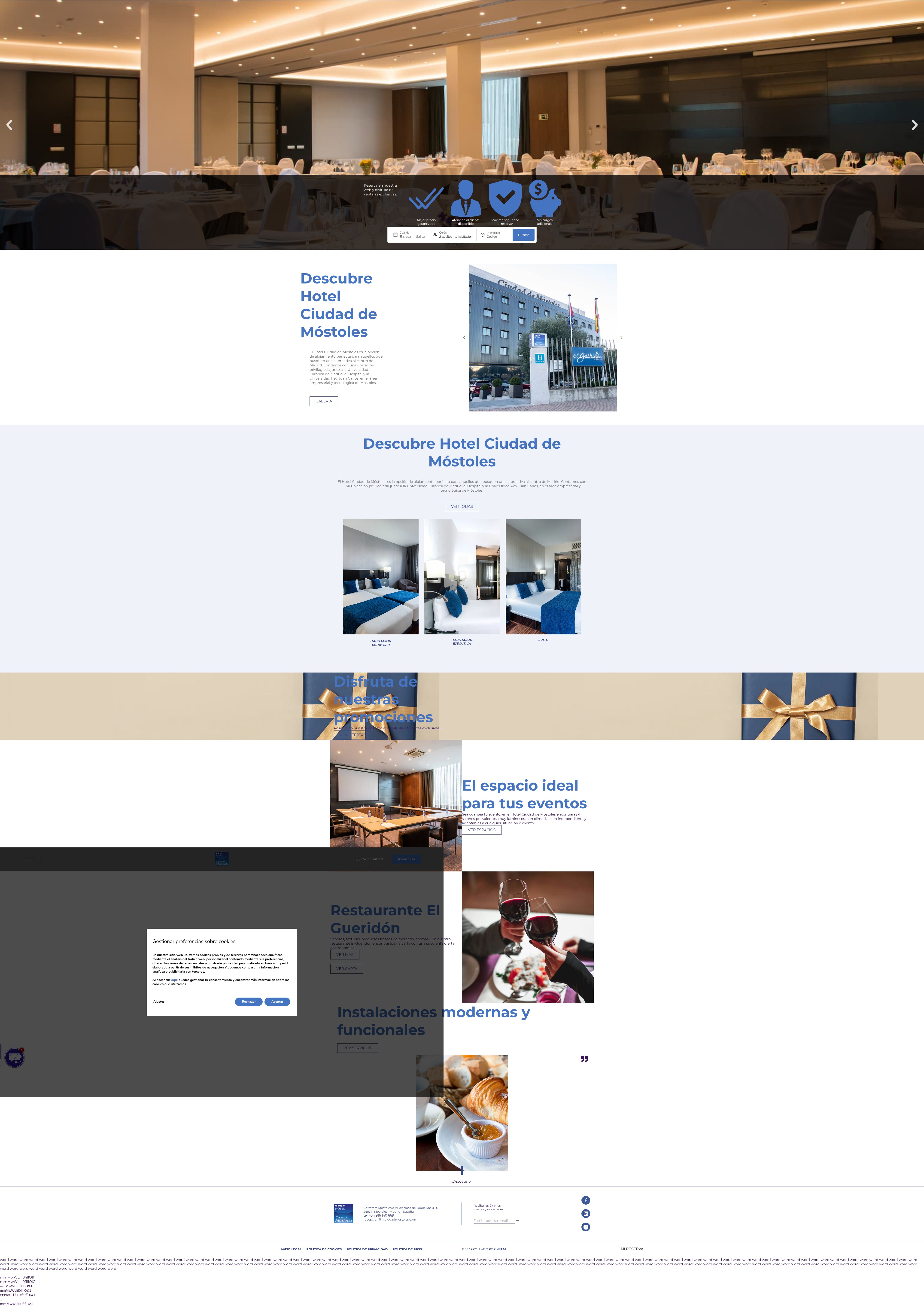 Screenshot of www.hotelciudaddemostoles.es
