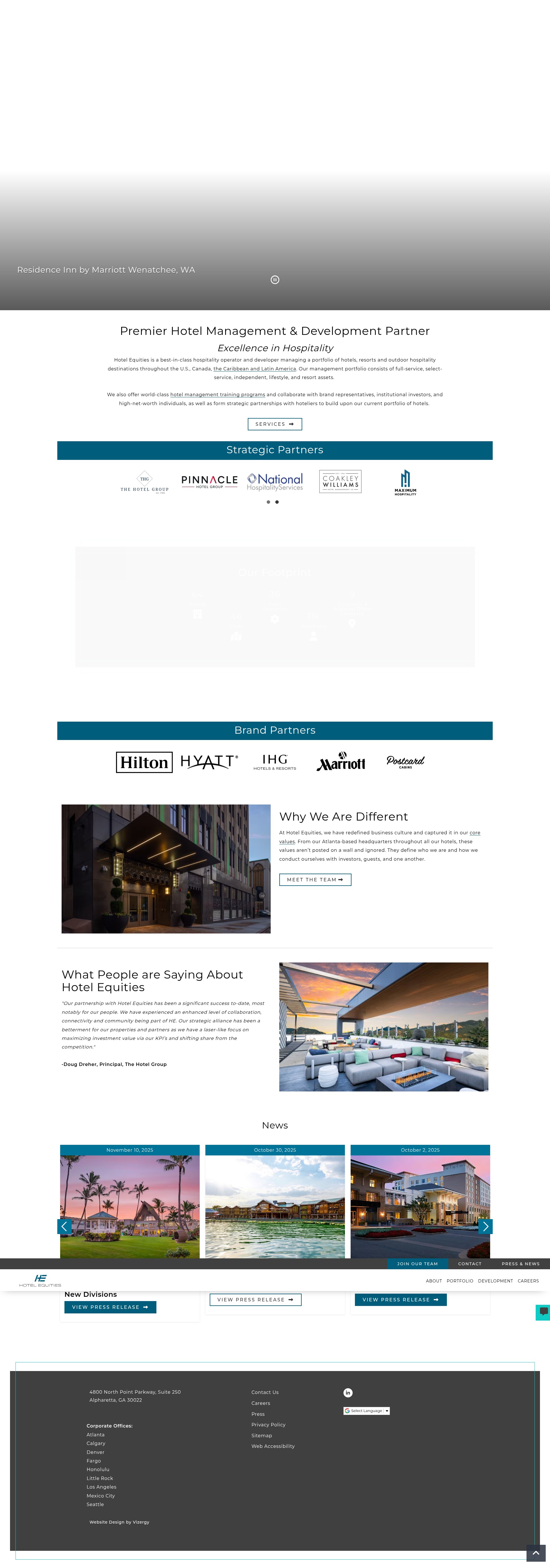 Screenshot of www.hotelequities.com