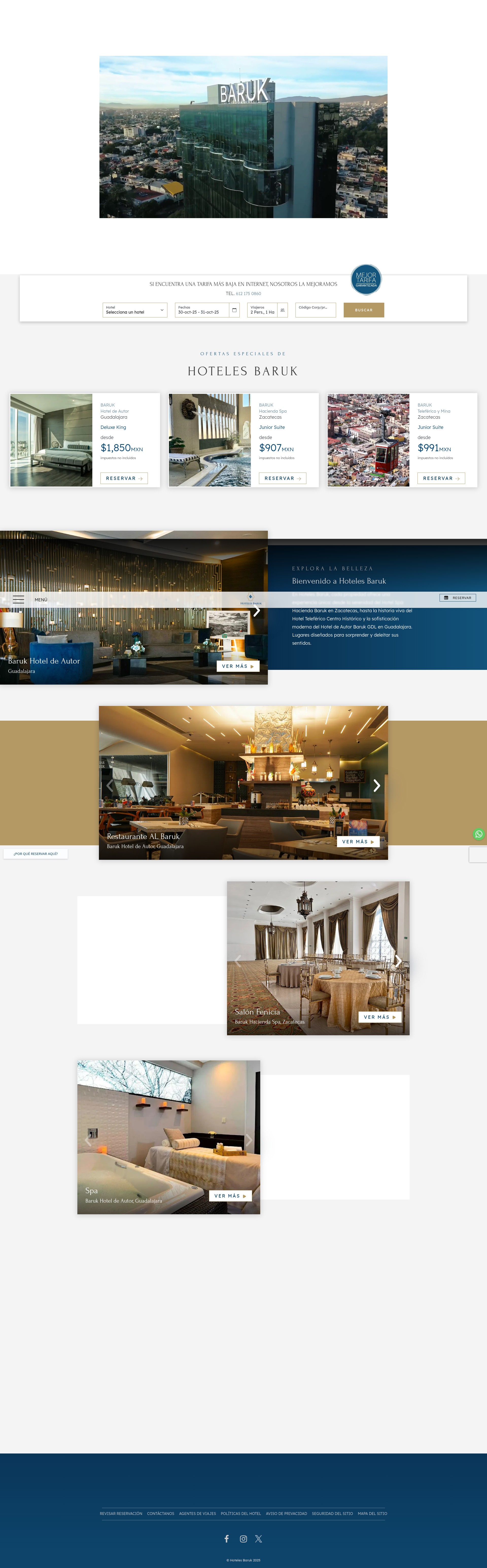 Screenshot of www.hotelesbaruk.com