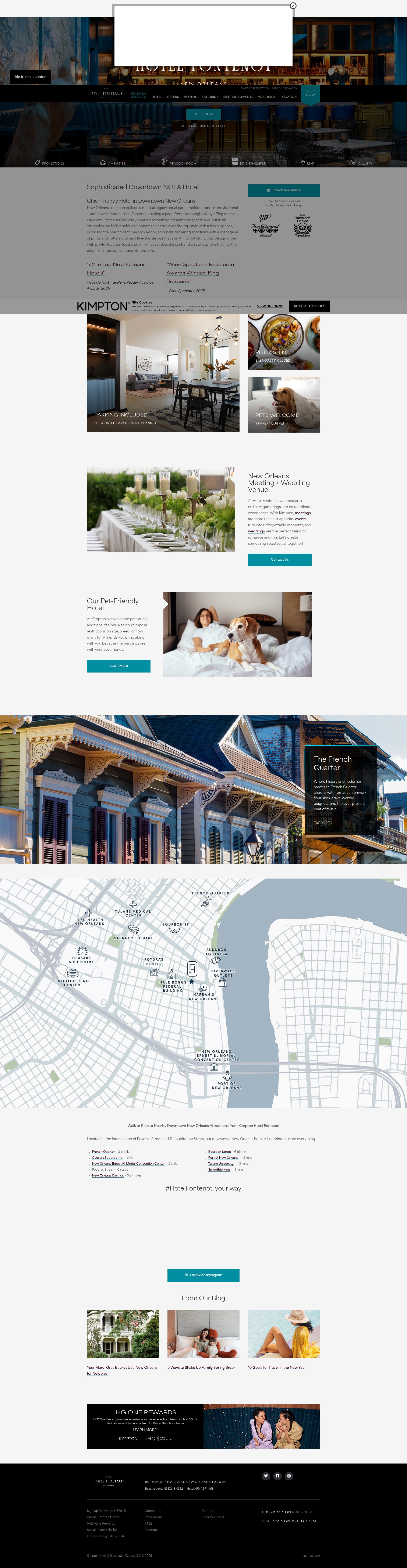 Screenshot of www.hotelfontenot.com