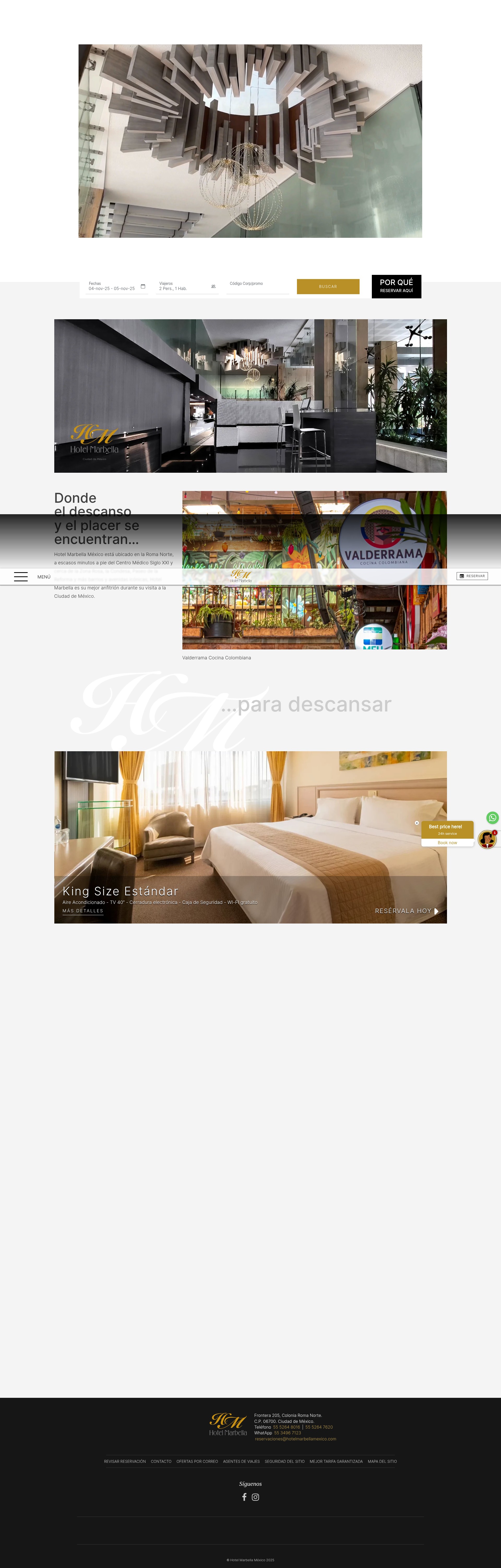 Screenshot of www.hotelmarbellamexico.com