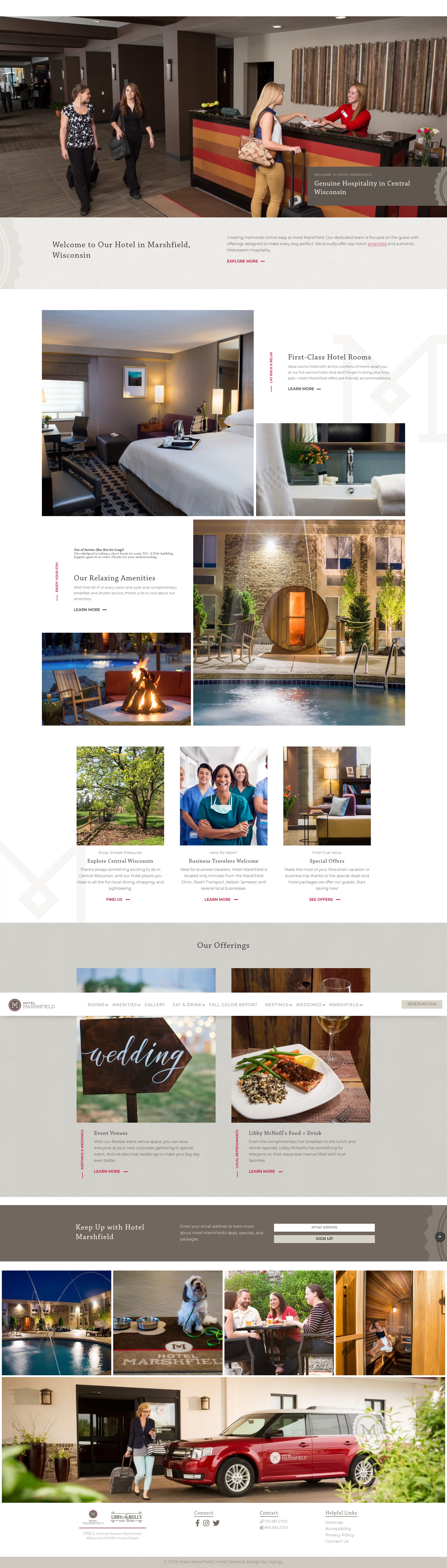 Screenshot of www.hotelmarshfield.com
