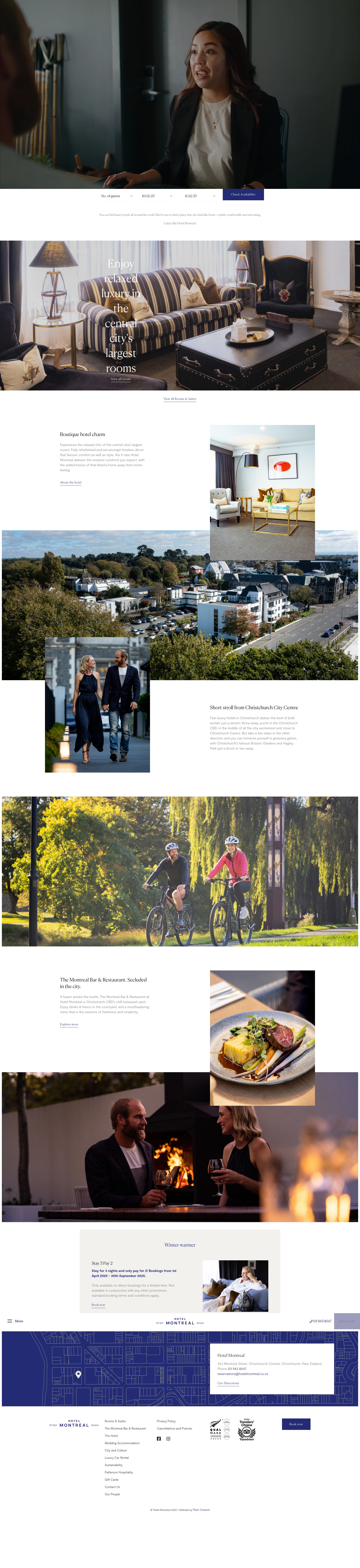 Screenshot of www.hotelmontreal.co.nz