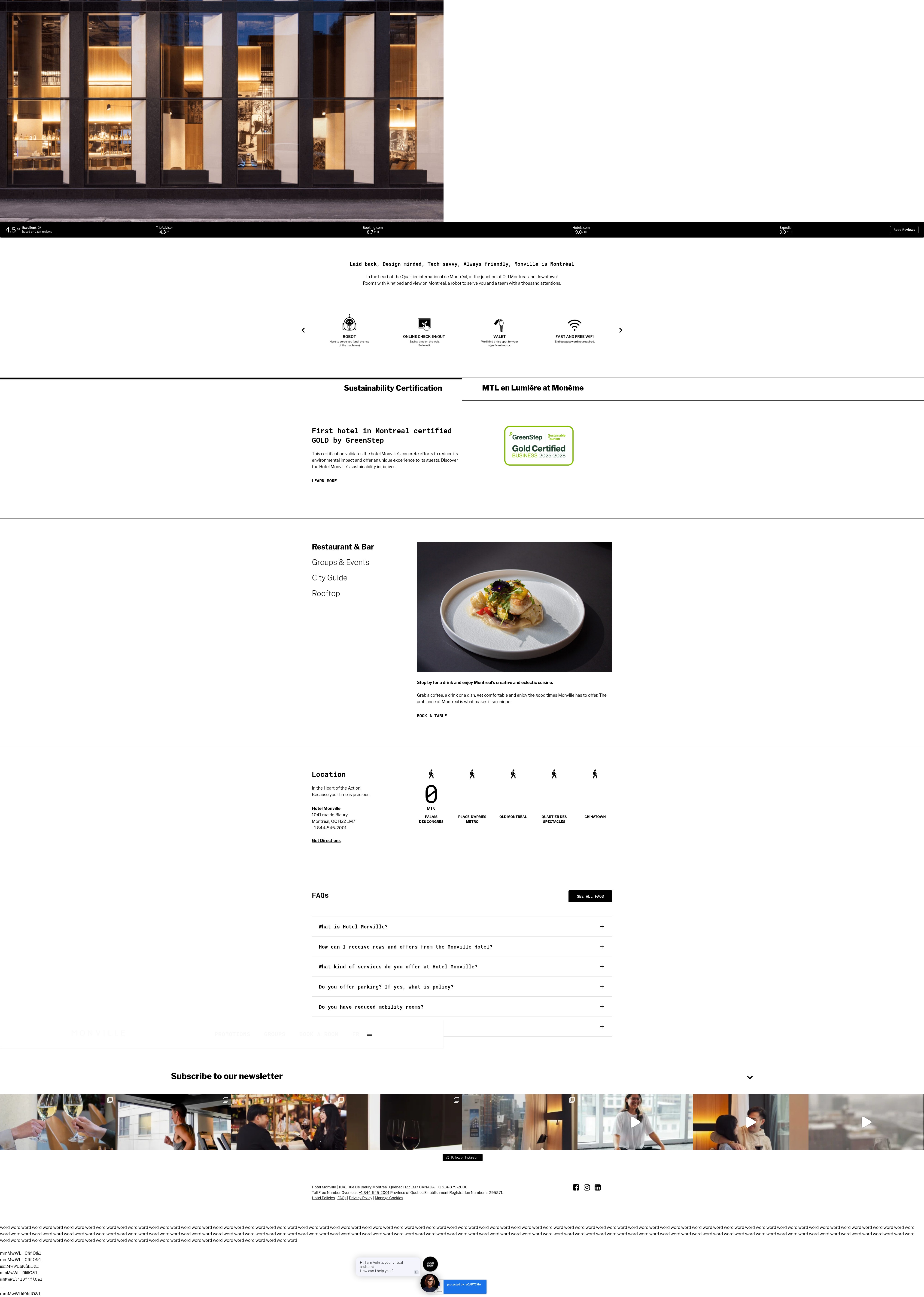 Screenshot of www.hotelmonville.com