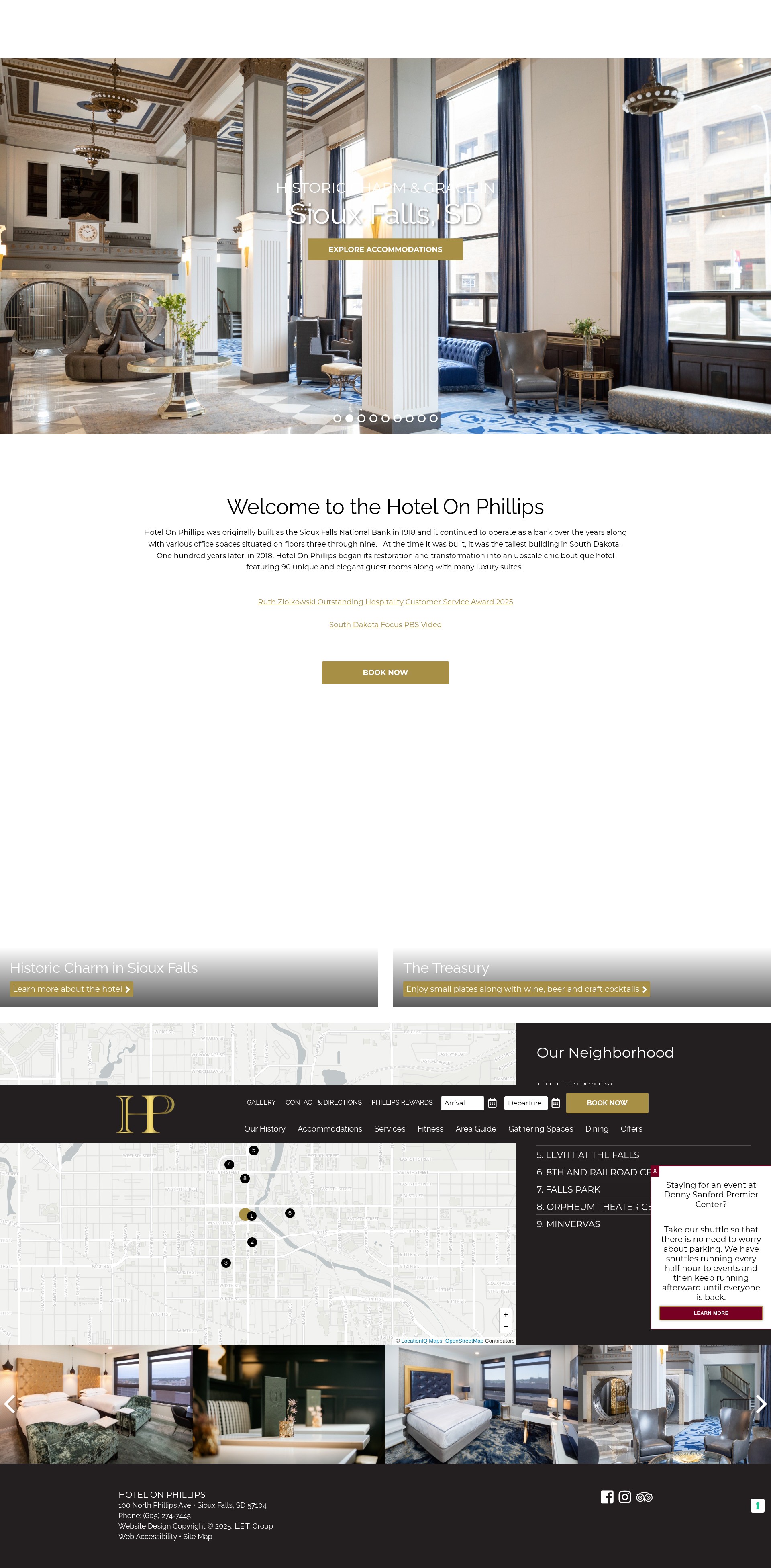 Screenshot of www.hotelonphillips.com