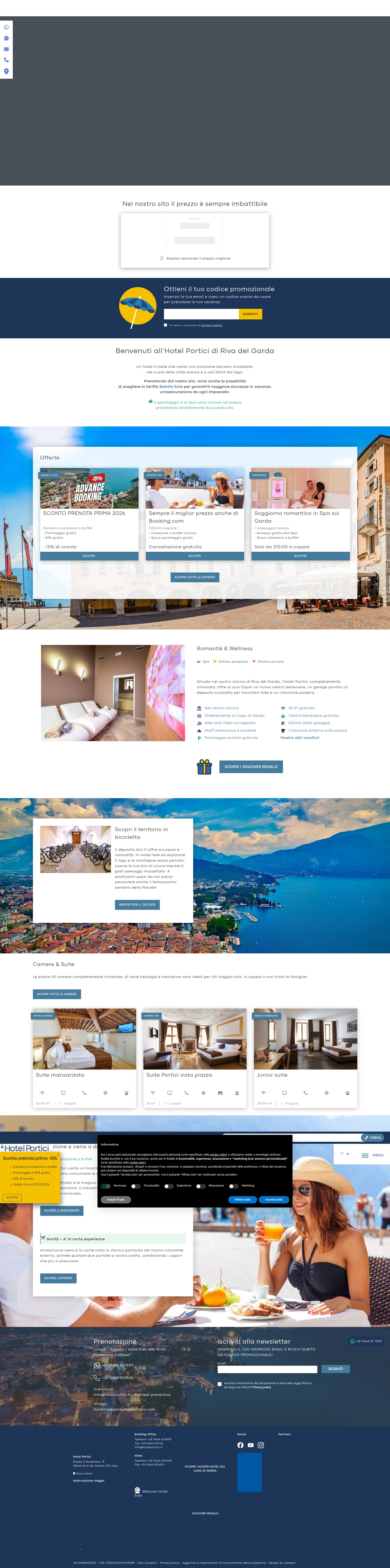 Screenshot of www.hotelportici.it