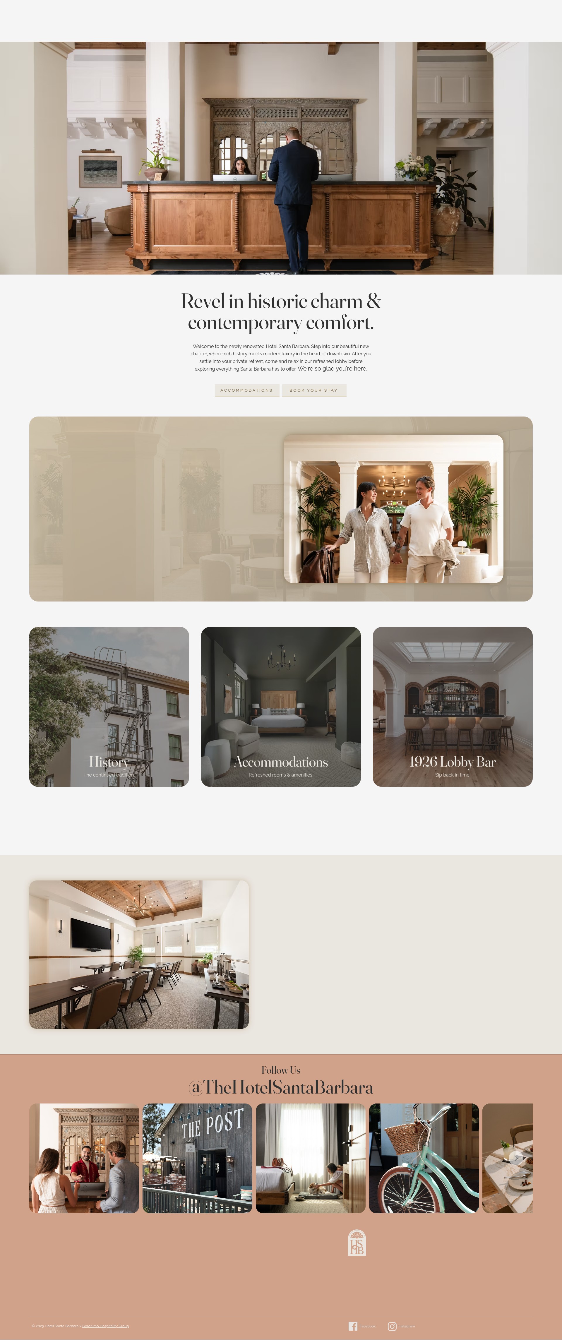 Screenshot of www.hotelsantabarbara.com