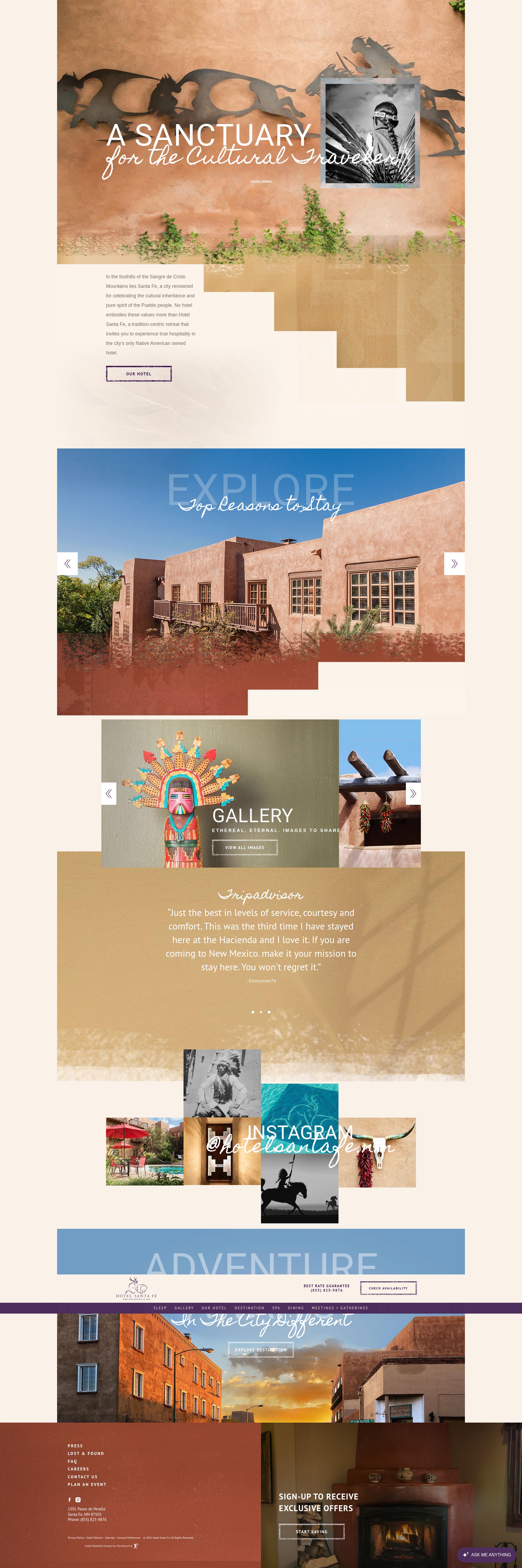 Screenshot of www.hotelsantafe.com
